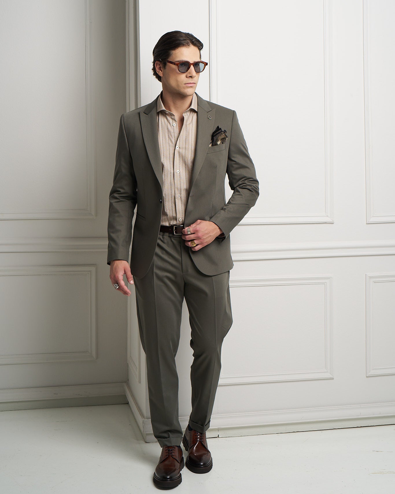 Olive Tailored Suit Jacket
