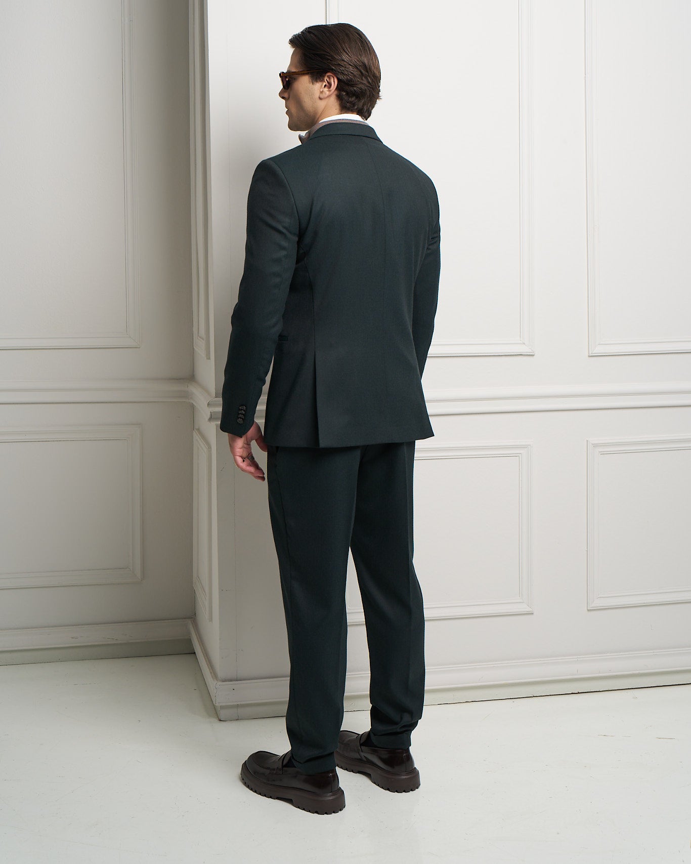 Deep Green One-Button Tailored Jacket