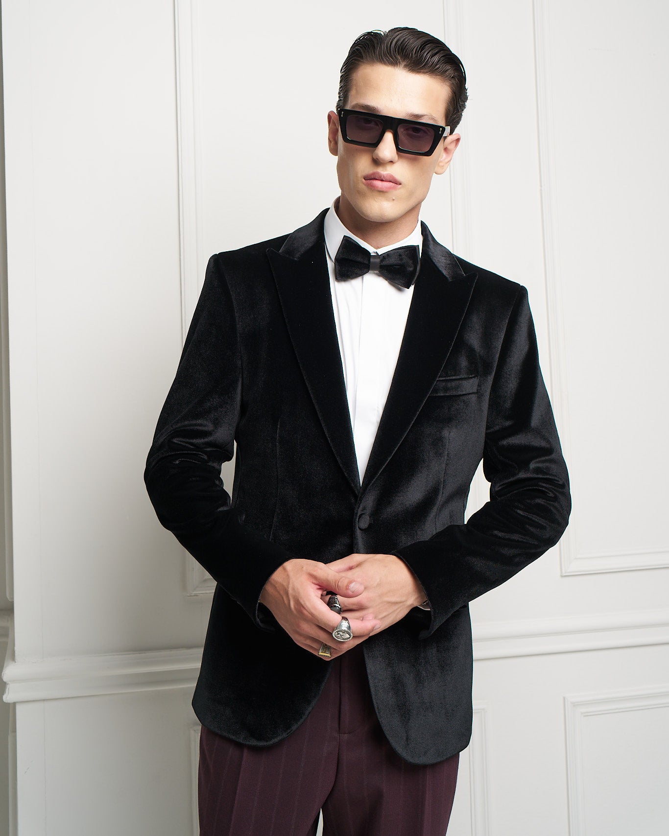 Black Velvet Tuxedo Jacket