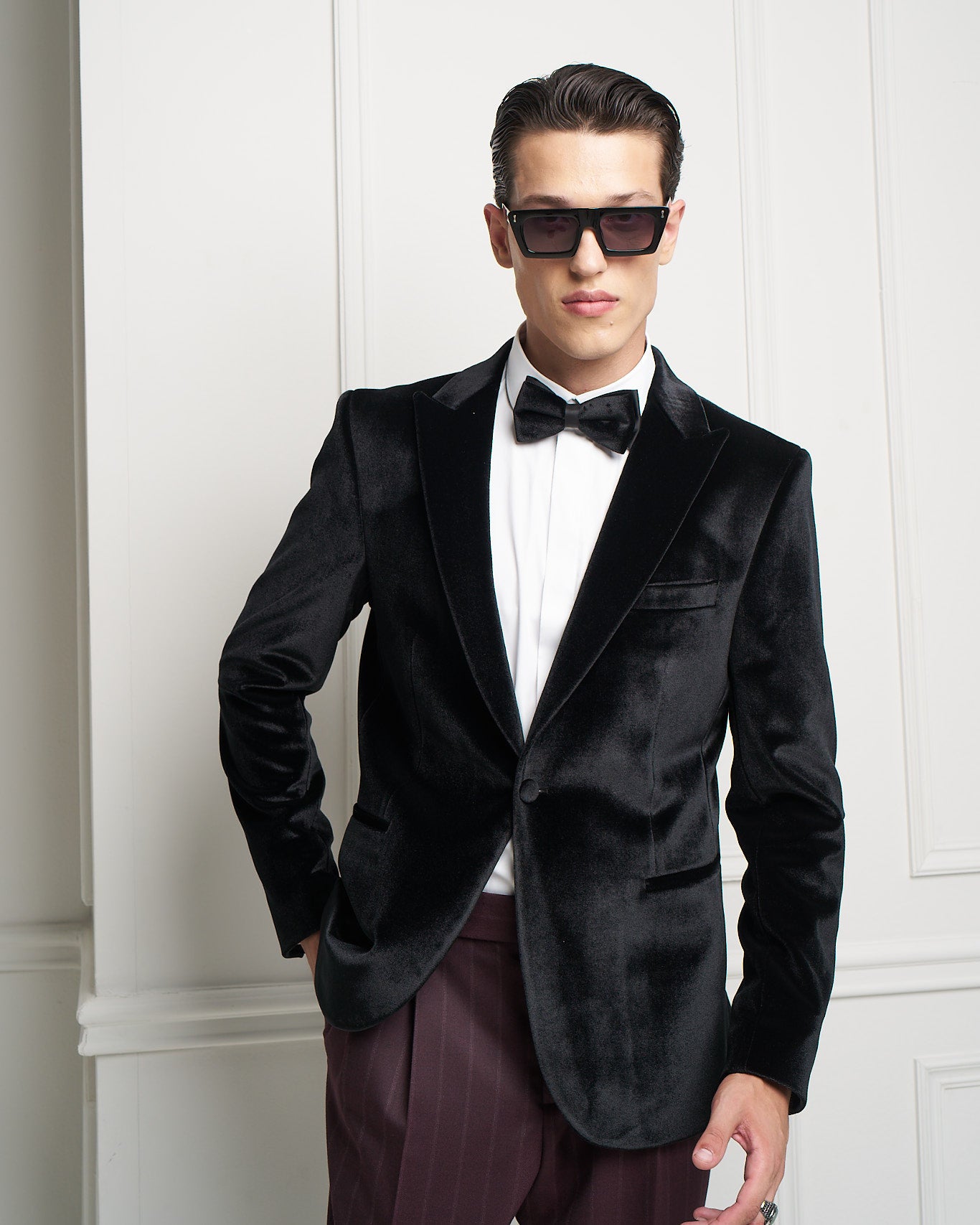 Black Velvet Tuxedo Jacket