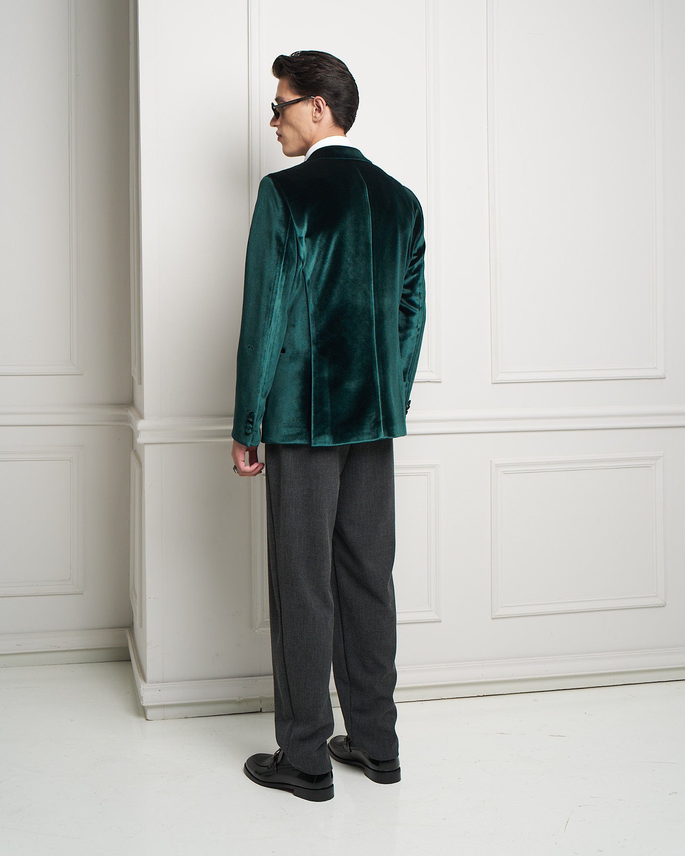 Emerald Velvet Tuxedo Jacket