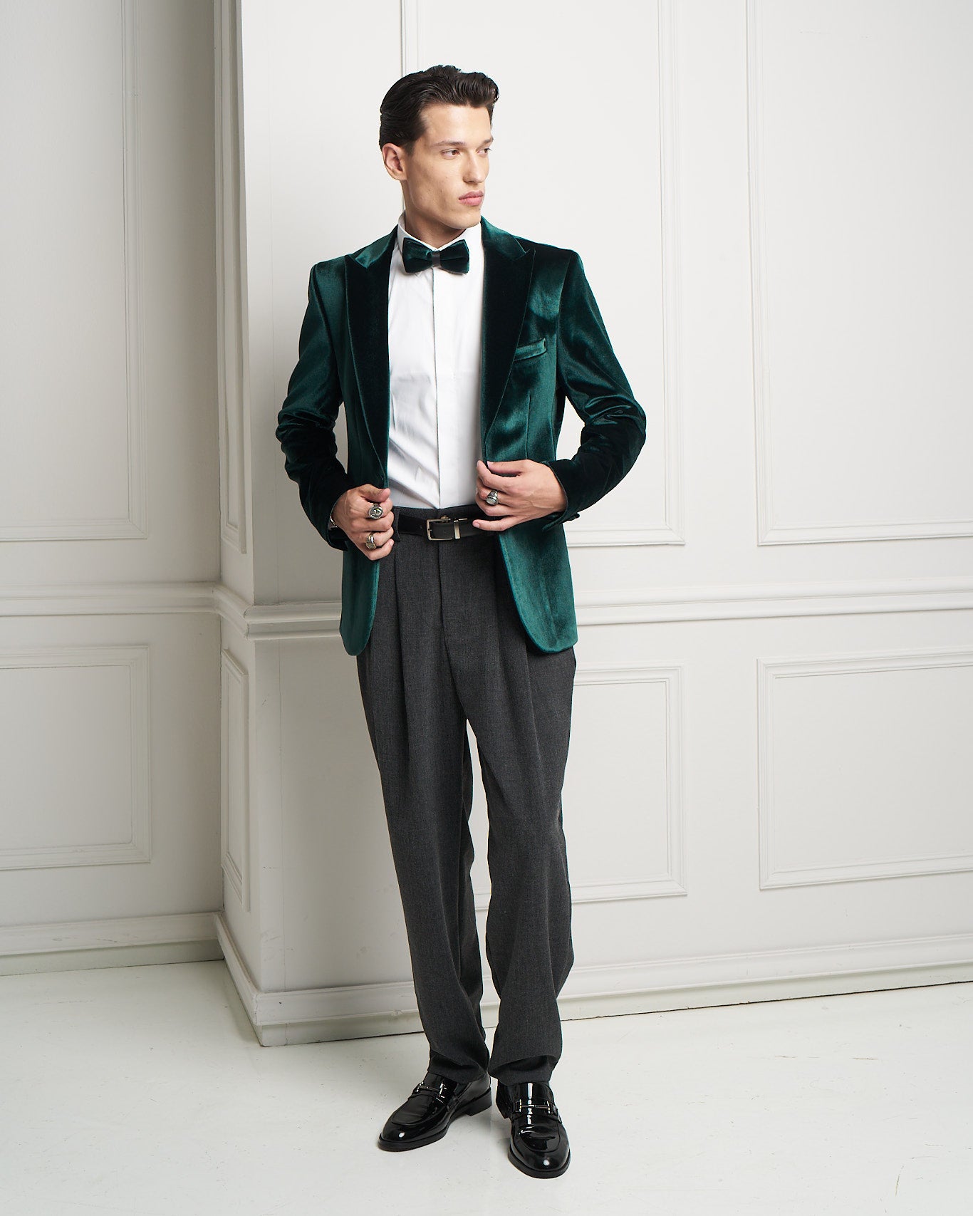 Emerald Velvet Tuxedo Jacket