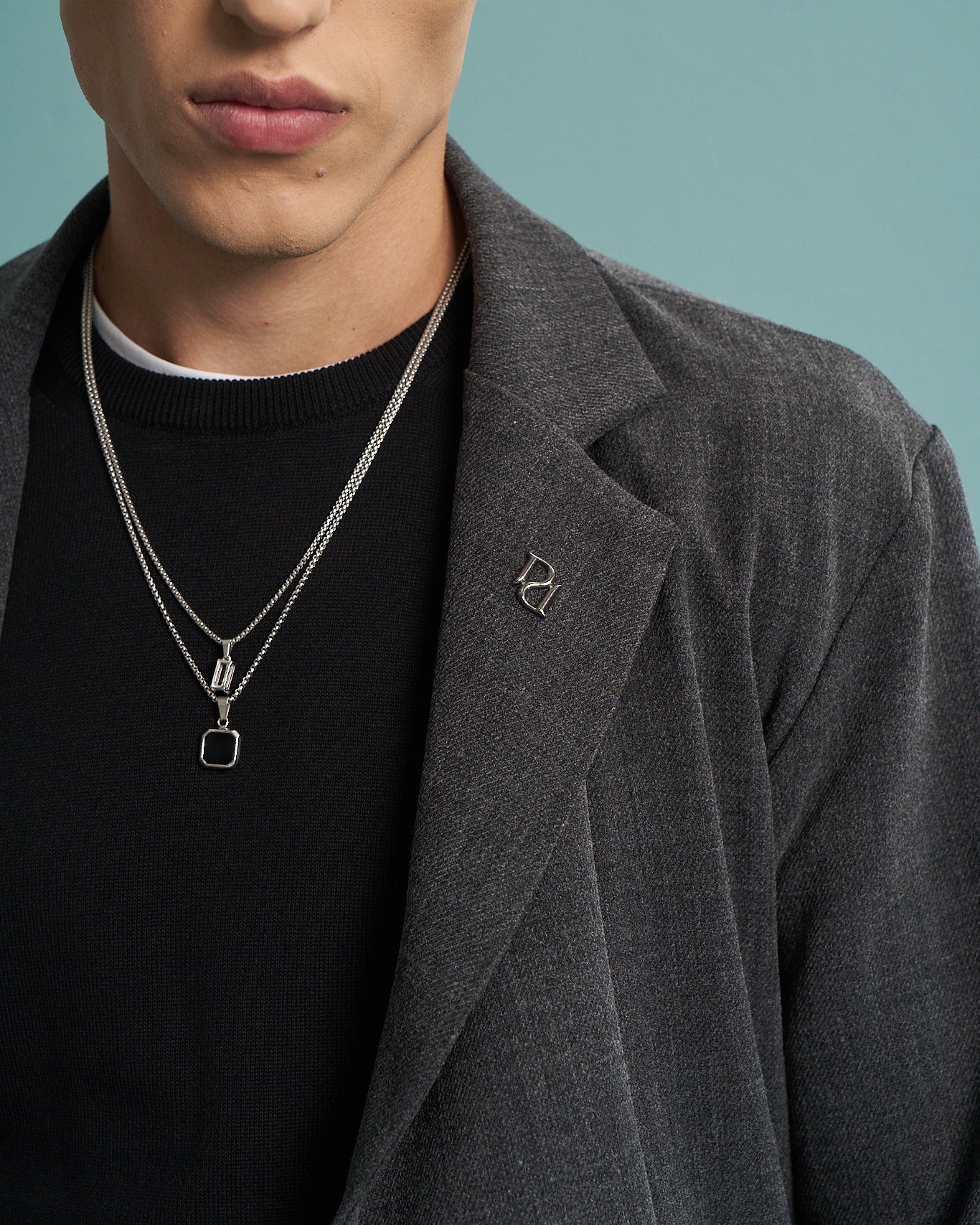 Charcoal Relaxed Single-Breasted Jacket