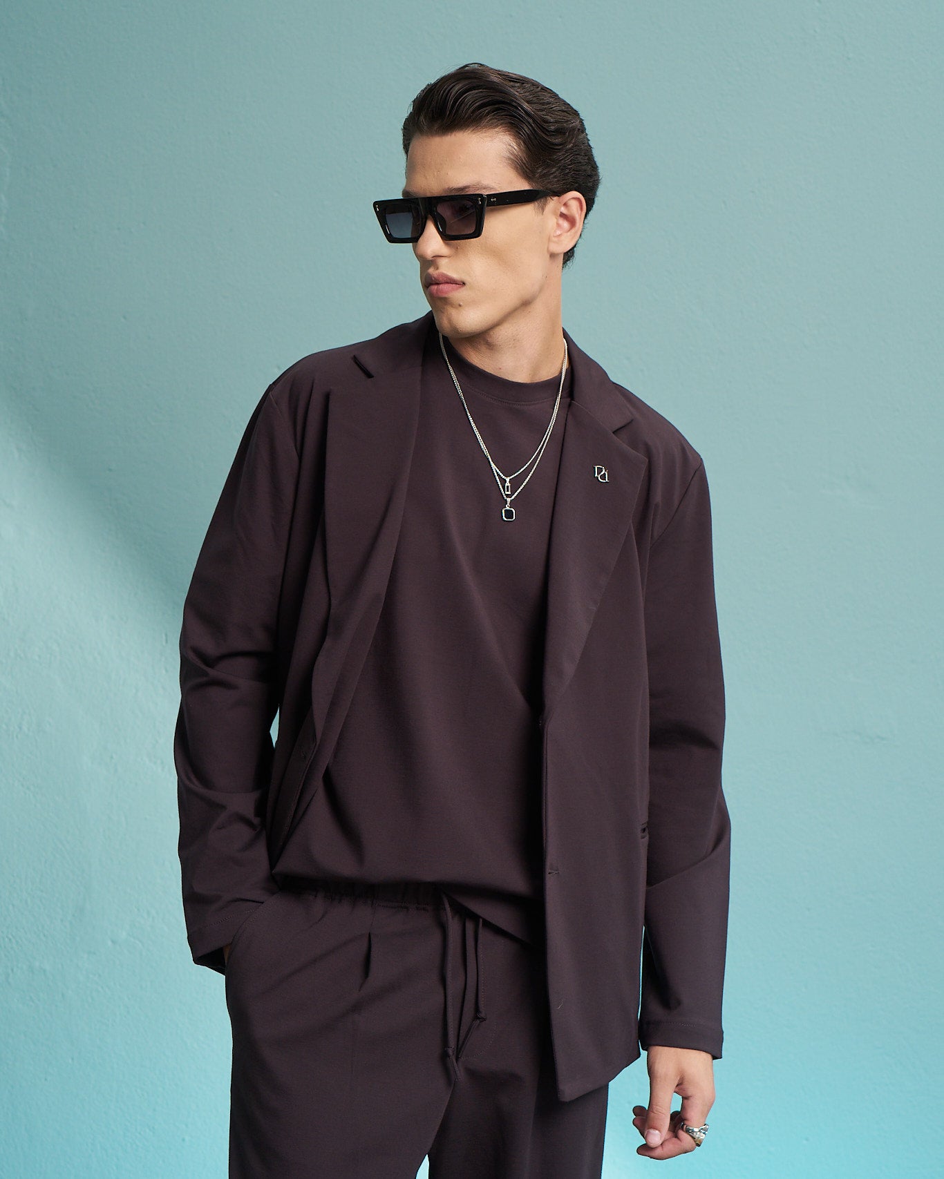 Espresso Relaxed Single-Breasted Jacket