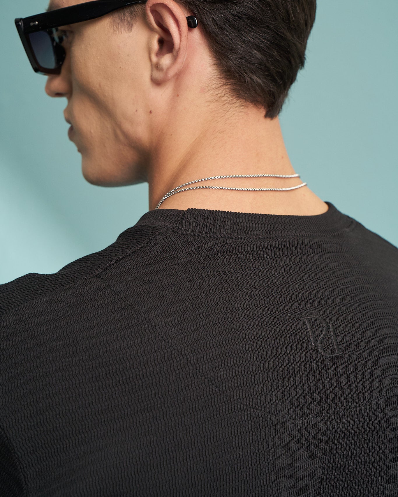 Black Premium Waffle Long Sleeve T-Shirt