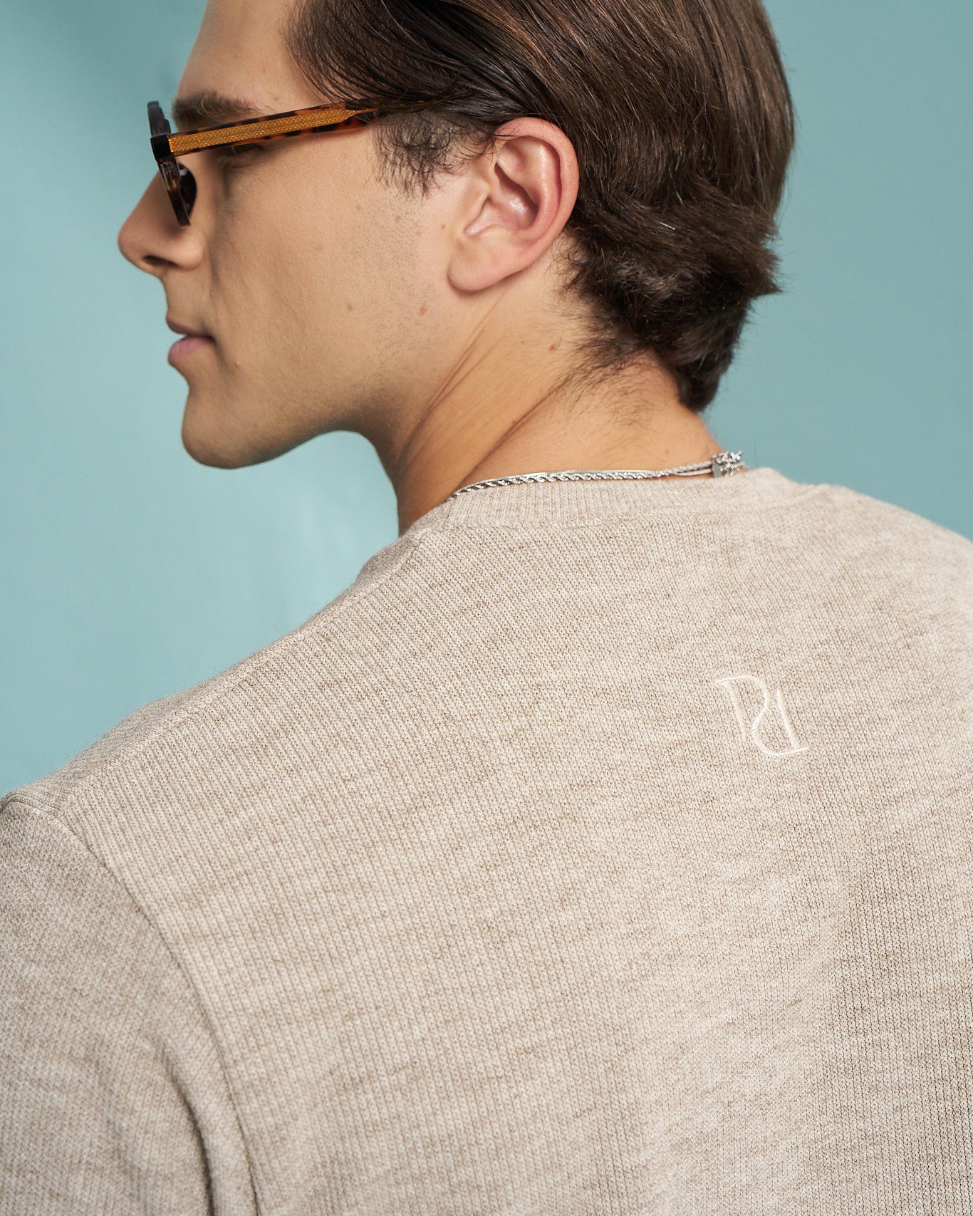 Beige Premium Crew Neck Sweatshirt