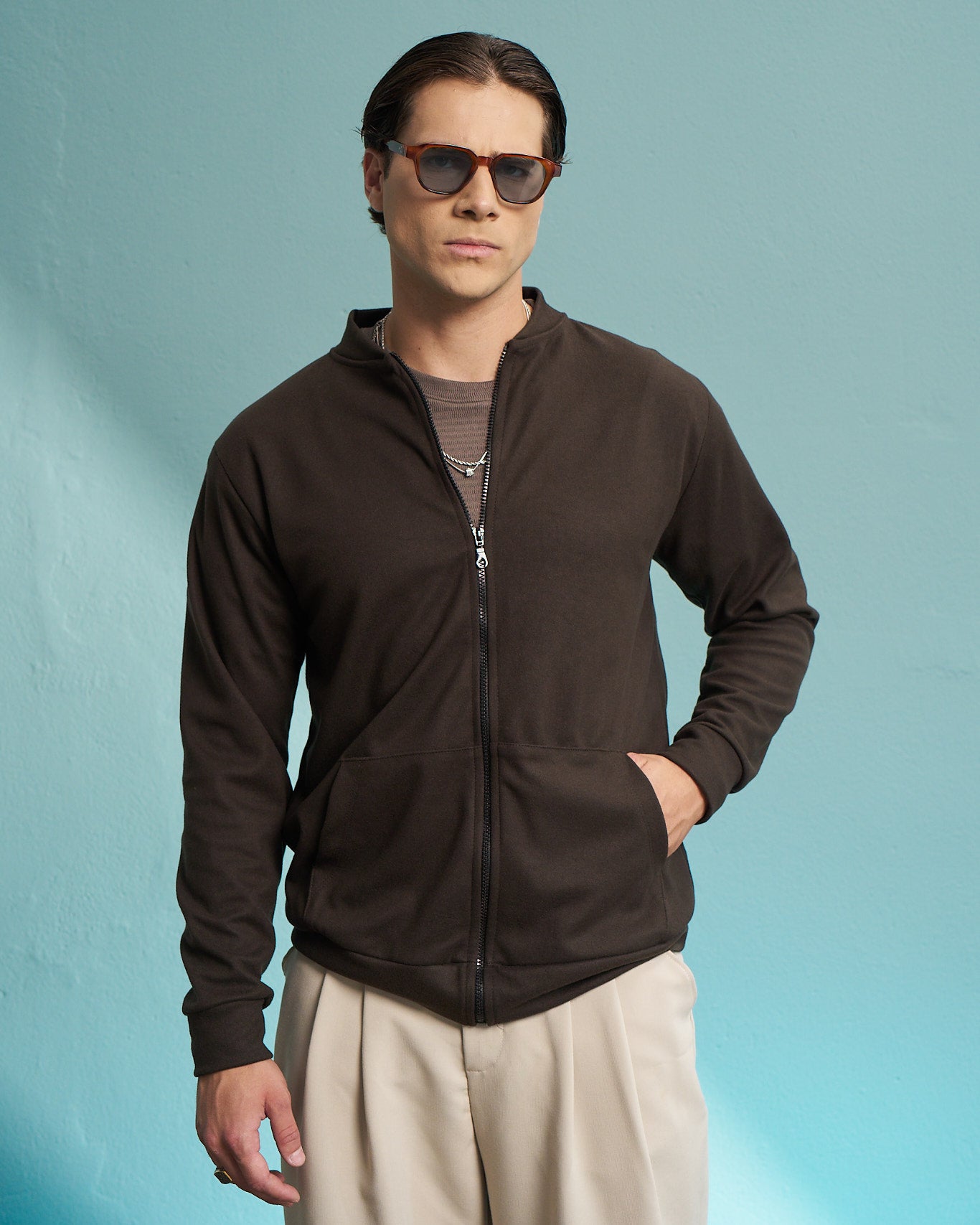 Chocolate Premium Zip Jacket
