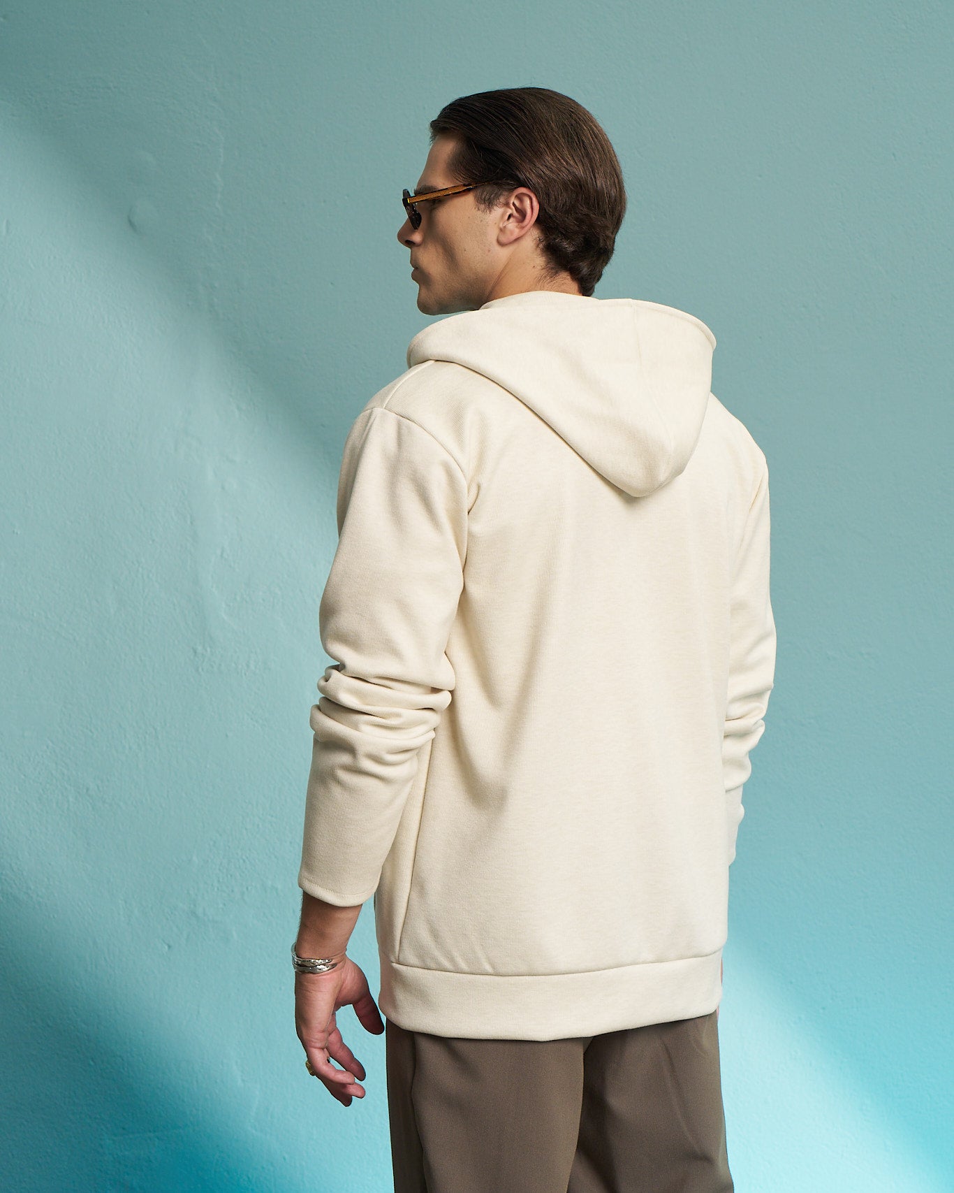 Cream Premium Zip Hoodie