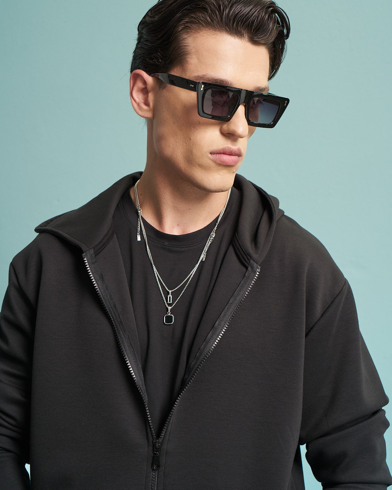Black Premium Zip Hoodie