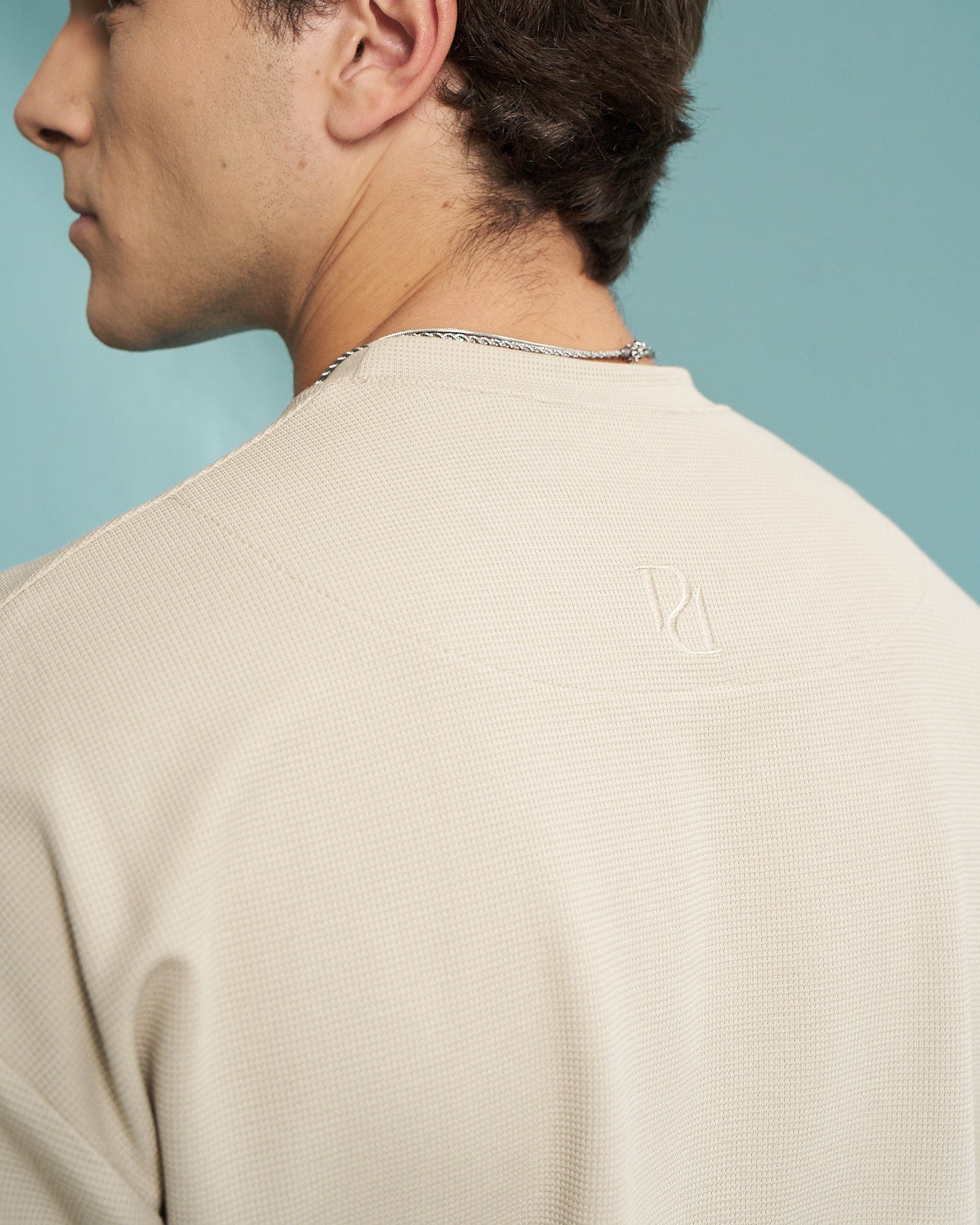 Beige Premium Textured Oversized T-Shirt