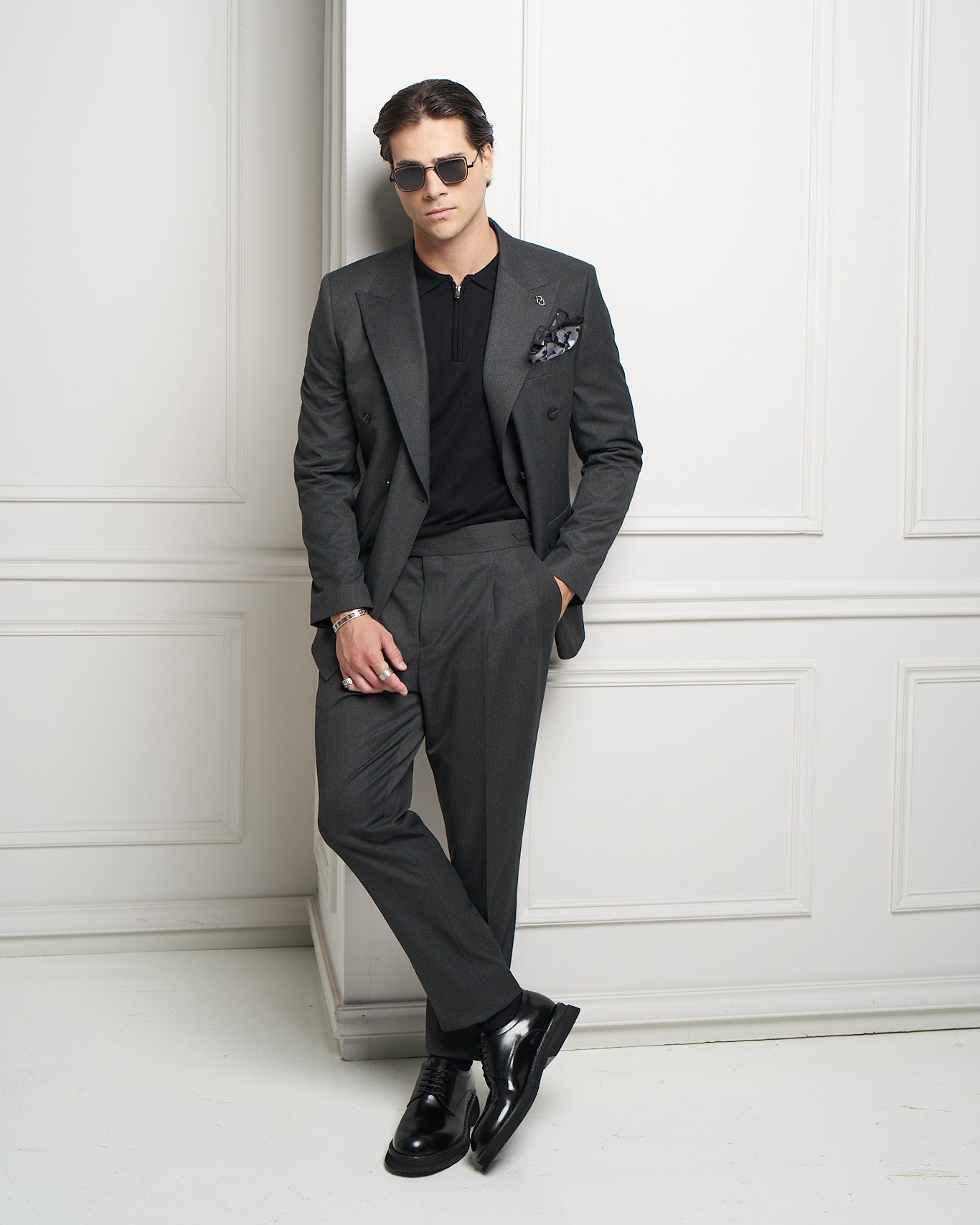 Charcoal Grey Gurkha Tailored Trousers