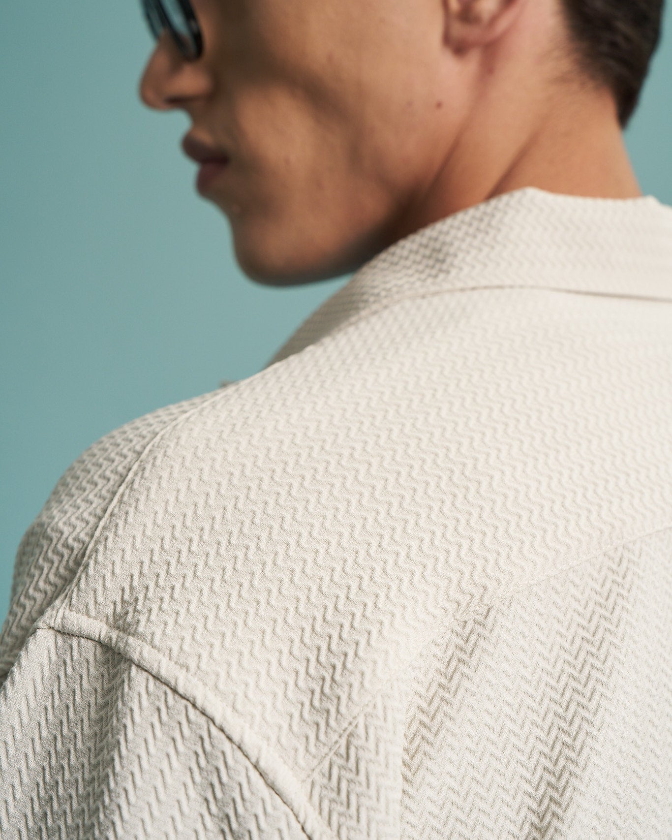Offwhite Textured Utility Overshirt