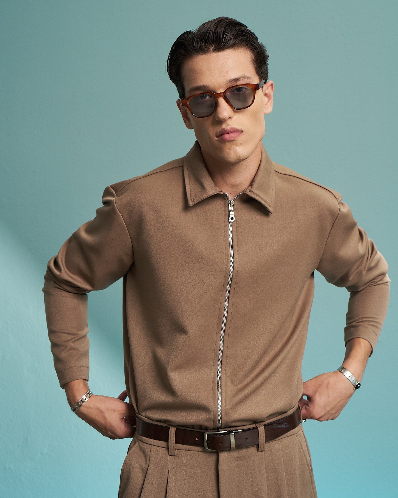 Fango Suede Zip Overshirt
