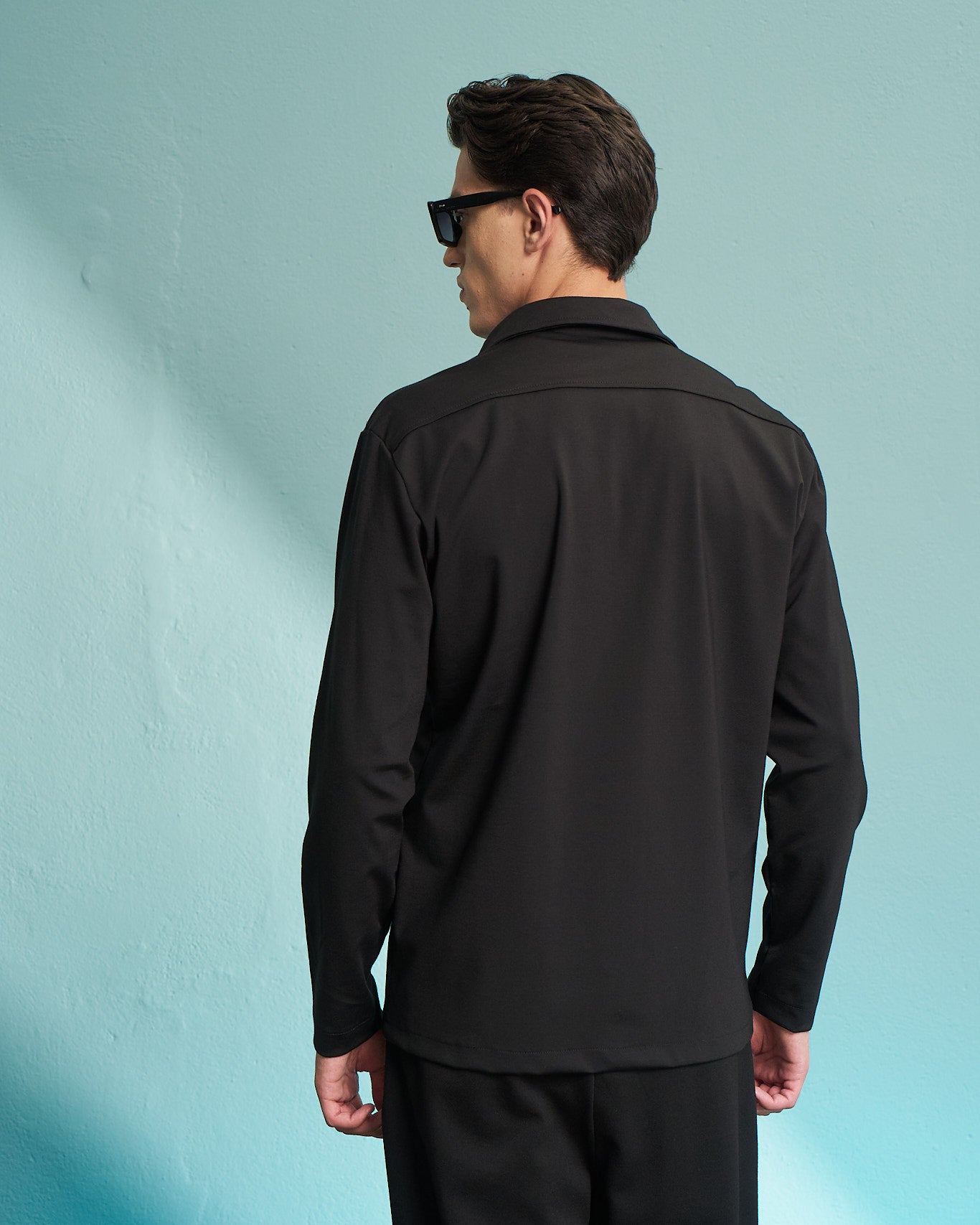 Black Zip Overshirt