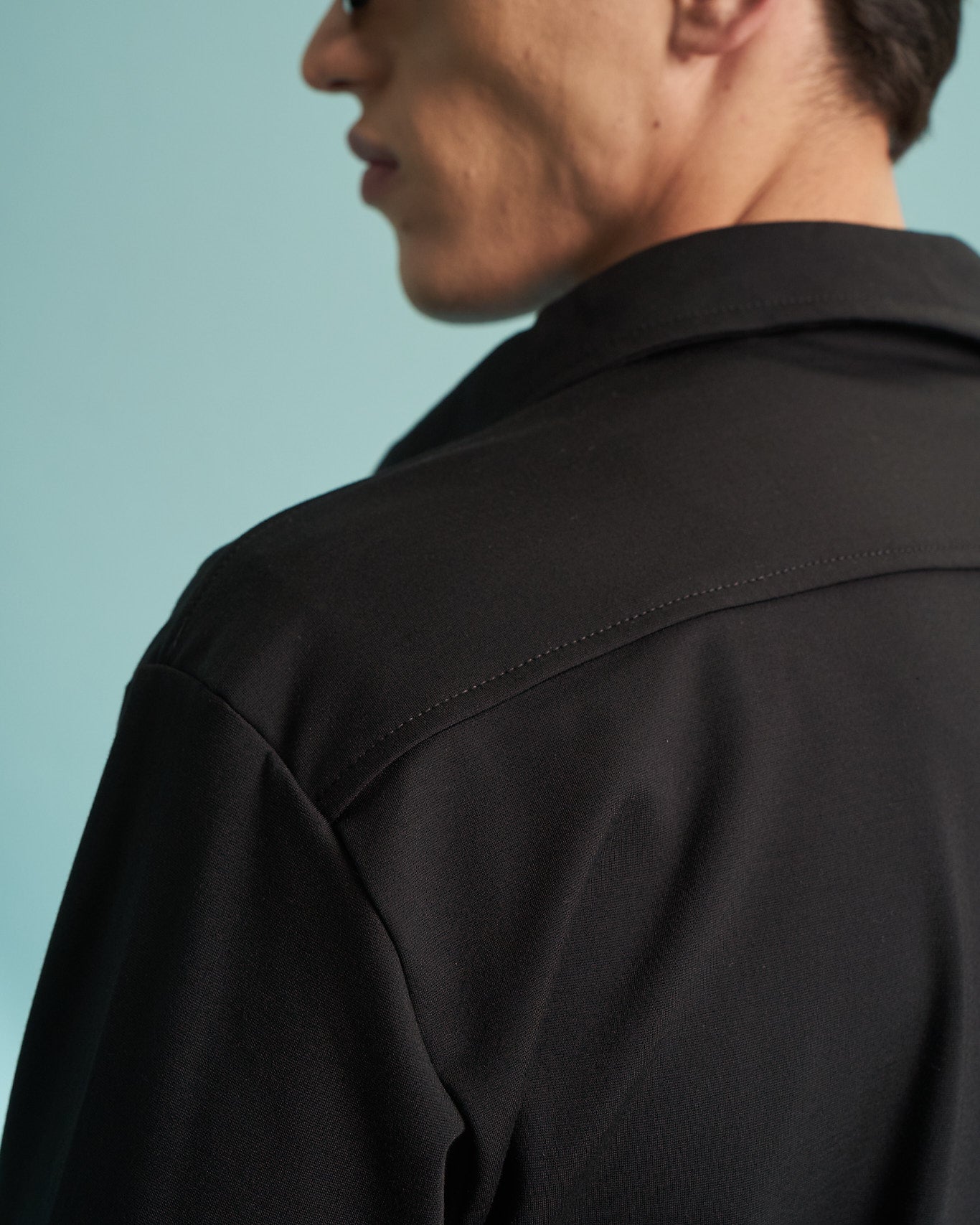 Black Zip Overshirt