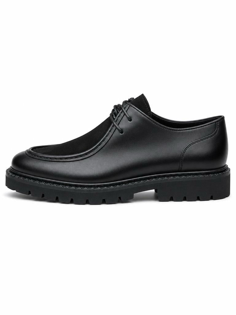 Leather Apron Derby Shoe - Black
