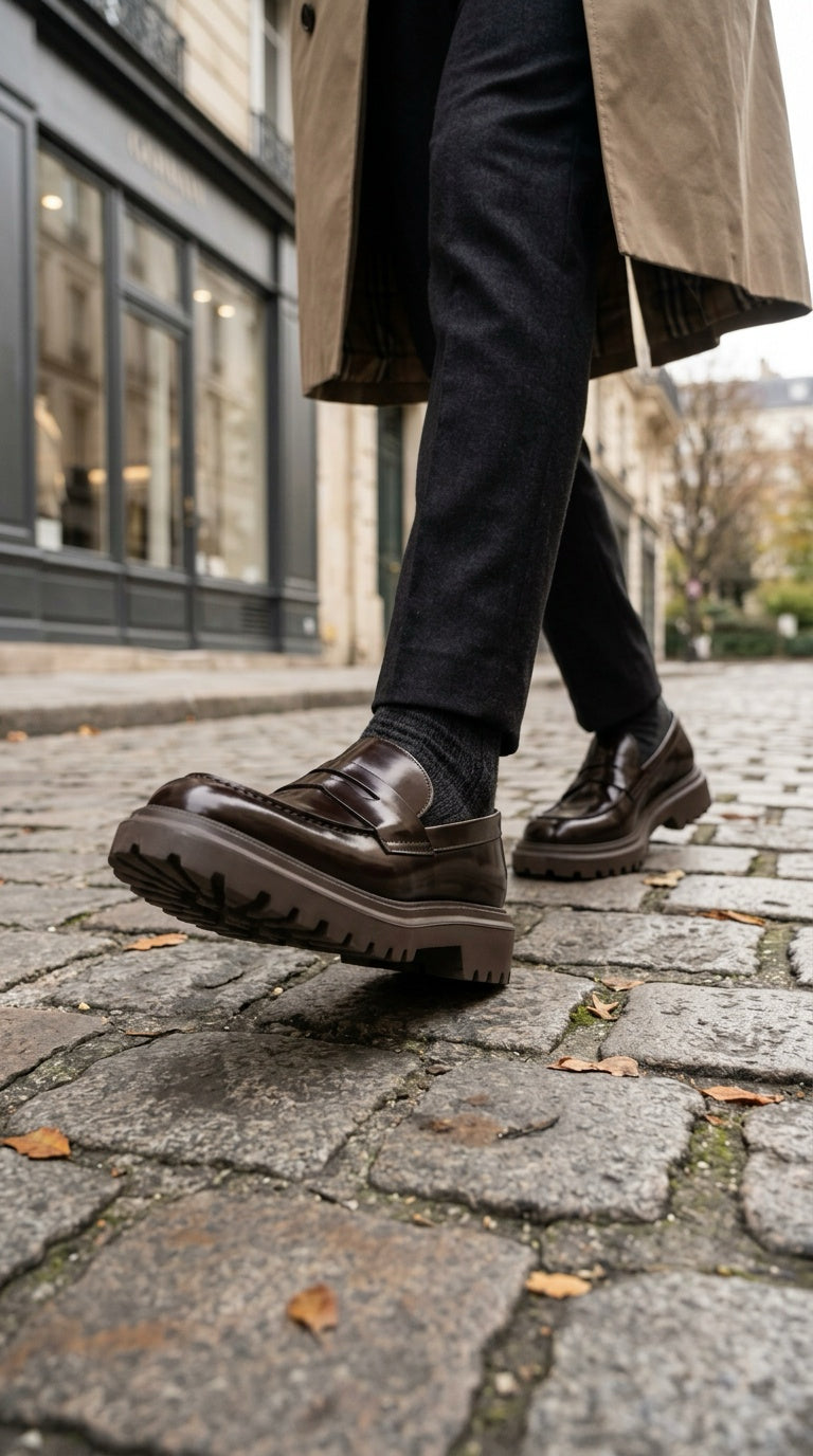 Leather Penny Loafer - Dark Brown