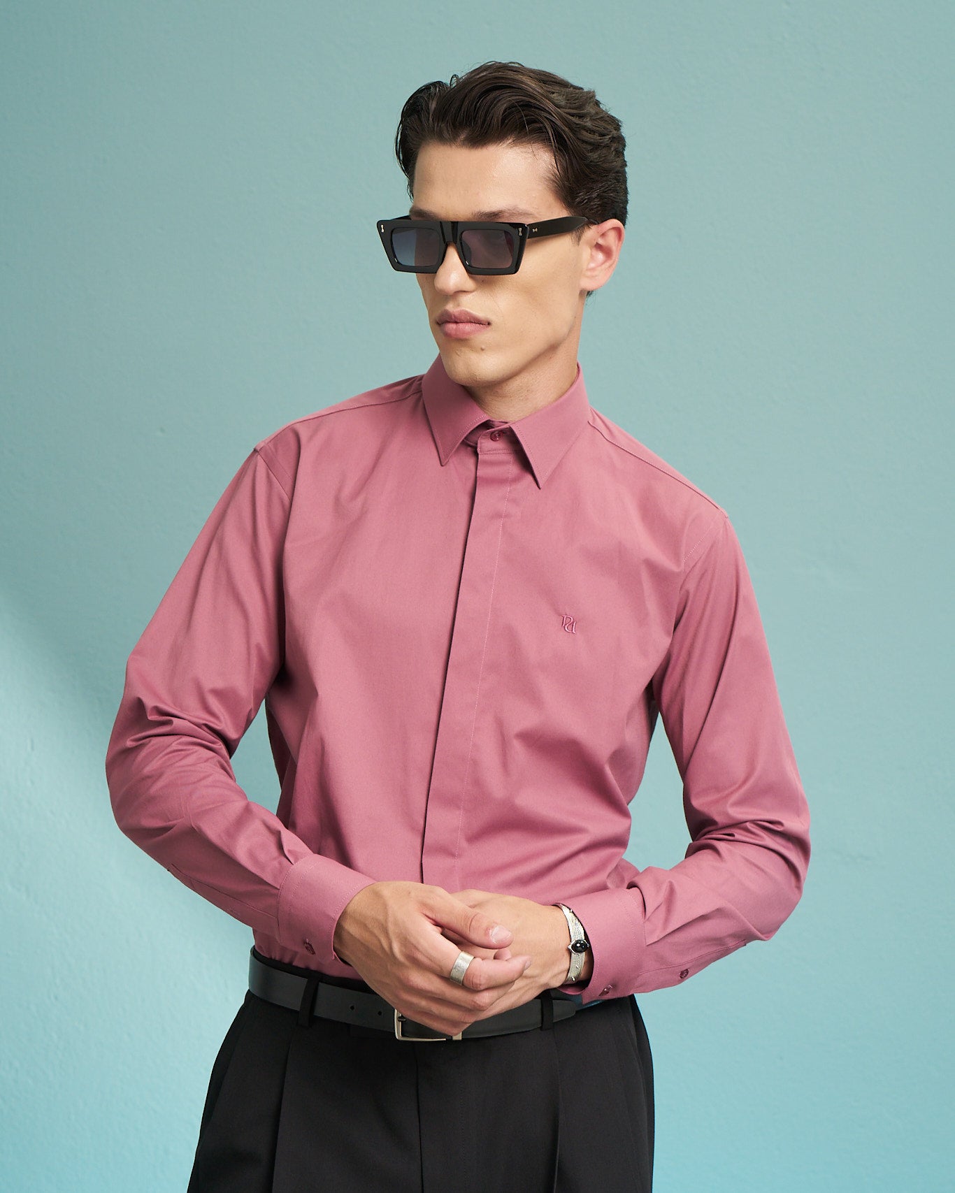 Dusty Pink Essential Stretch Shirt