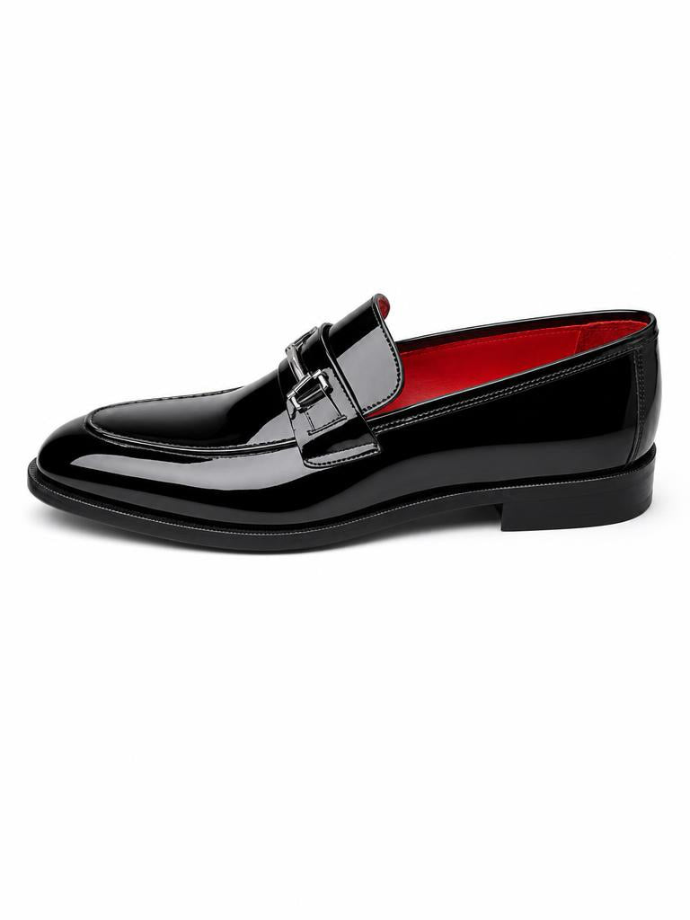 Patent Leather Horsebit Loafer - Black