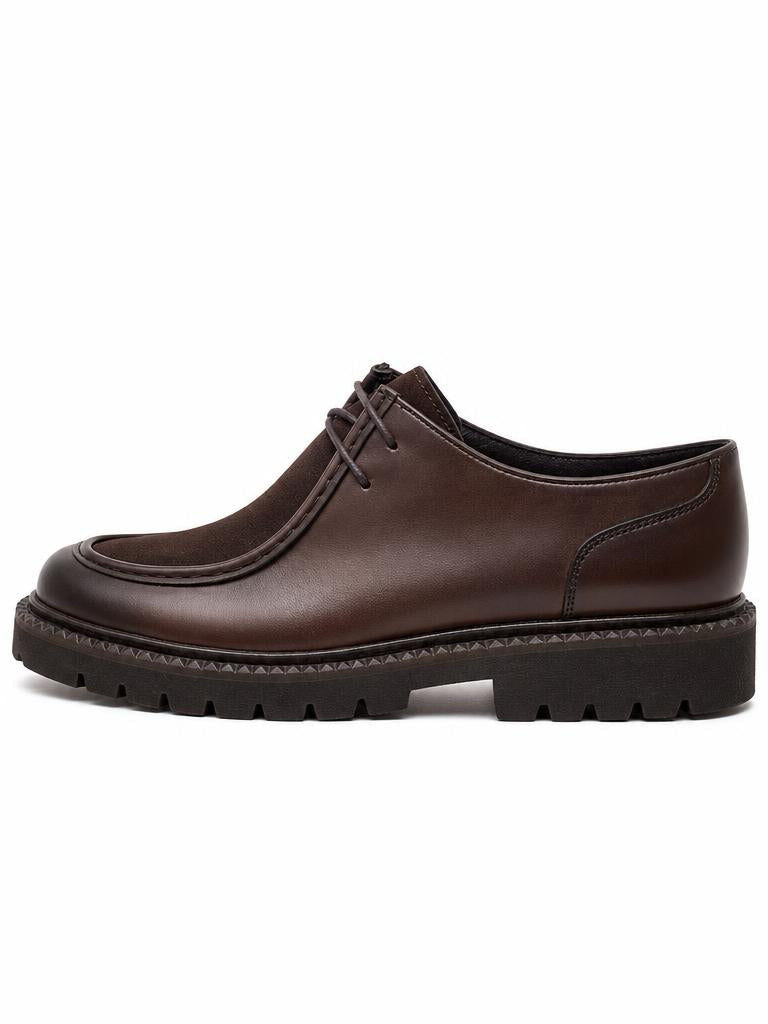 Leather Apron Derby Shoe - Dark Brown