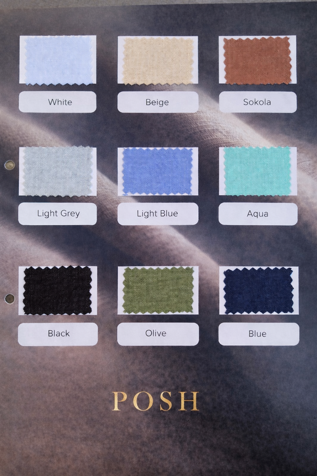 Cotton–Linen Mandarin Collar Shirt