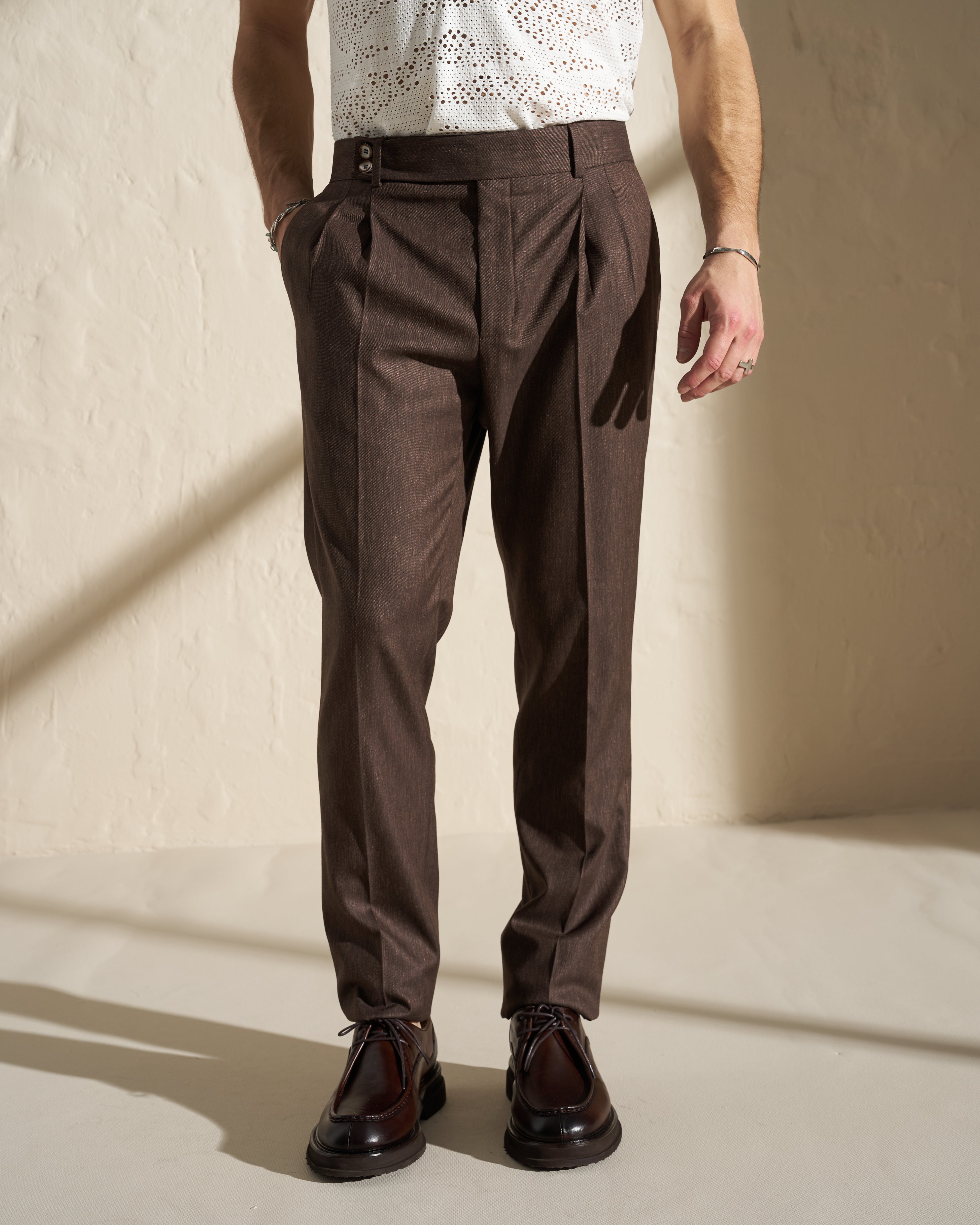 Pleated Tailored Summer Trousers