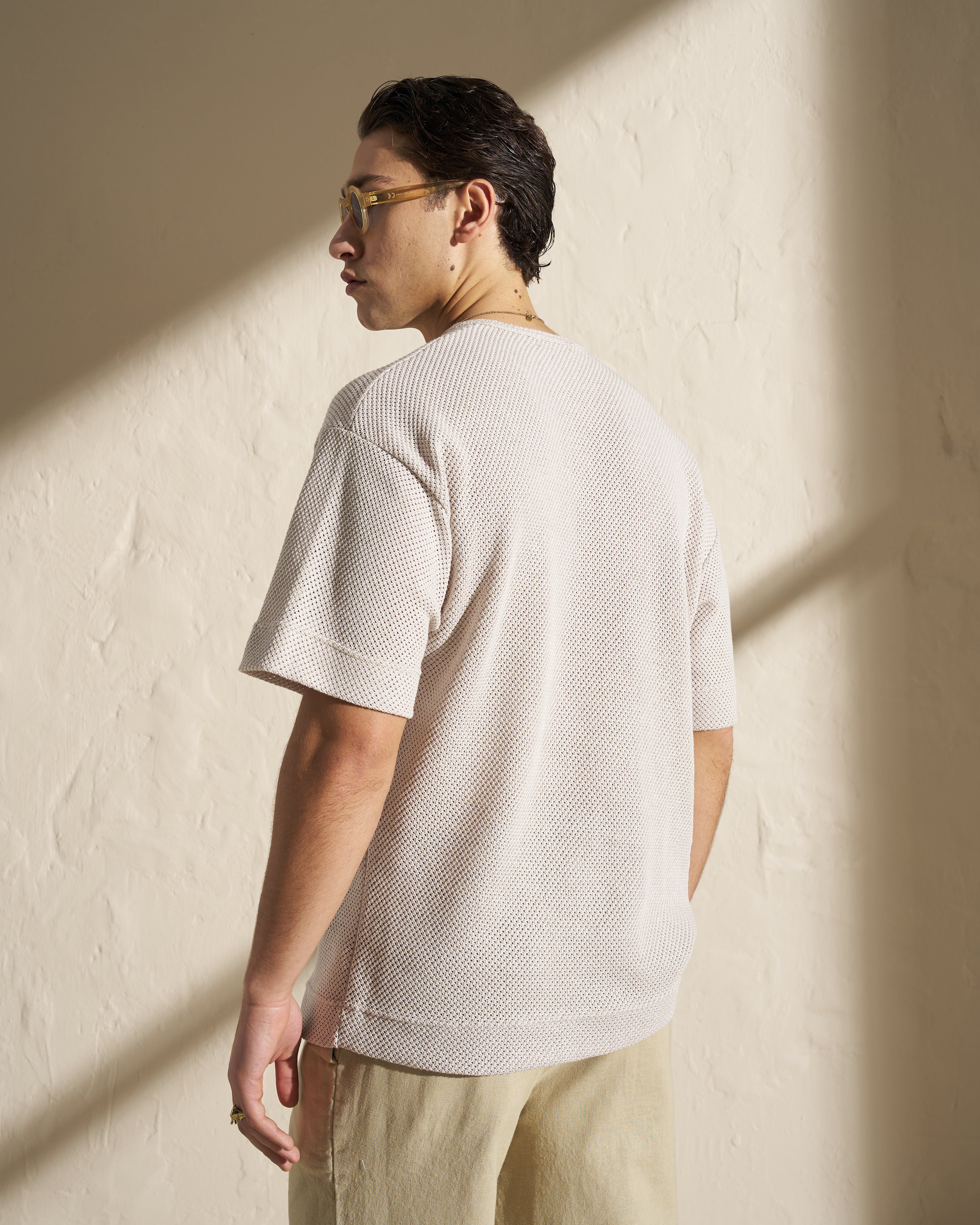 Textured Knit Short Sleeve Top