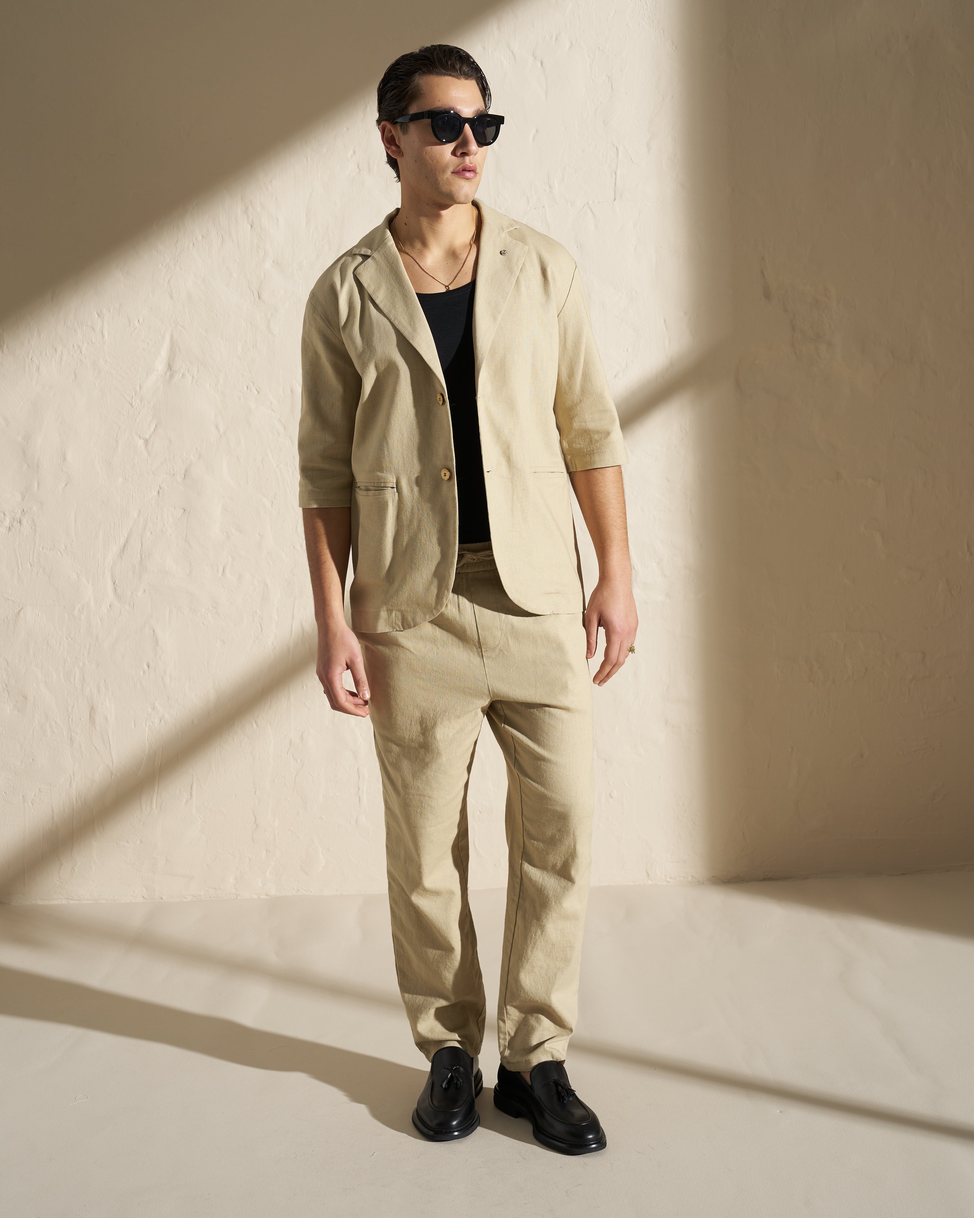 Cotton Linen Unlined Lightweight Blazer