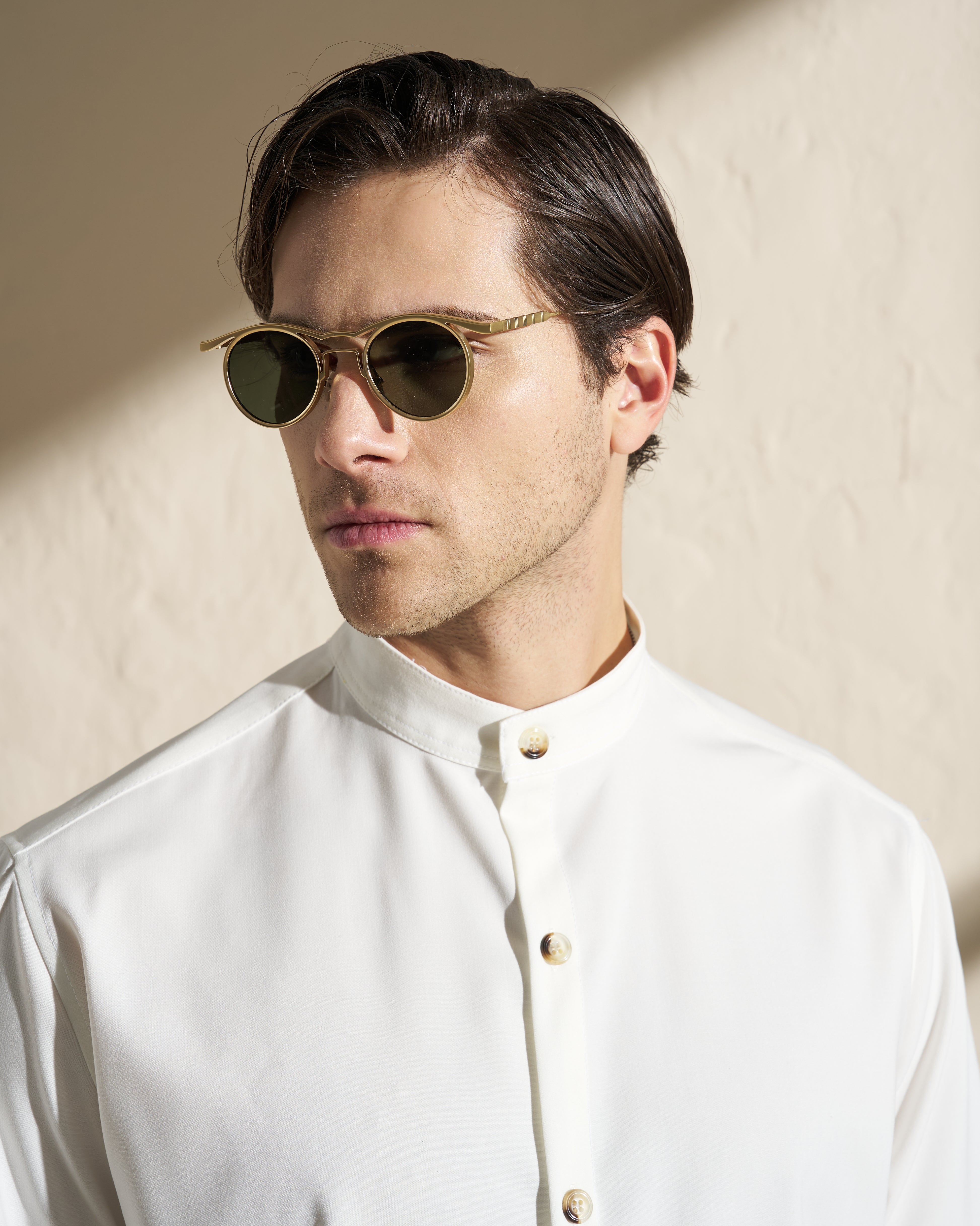Minimal Band Collar Shirt