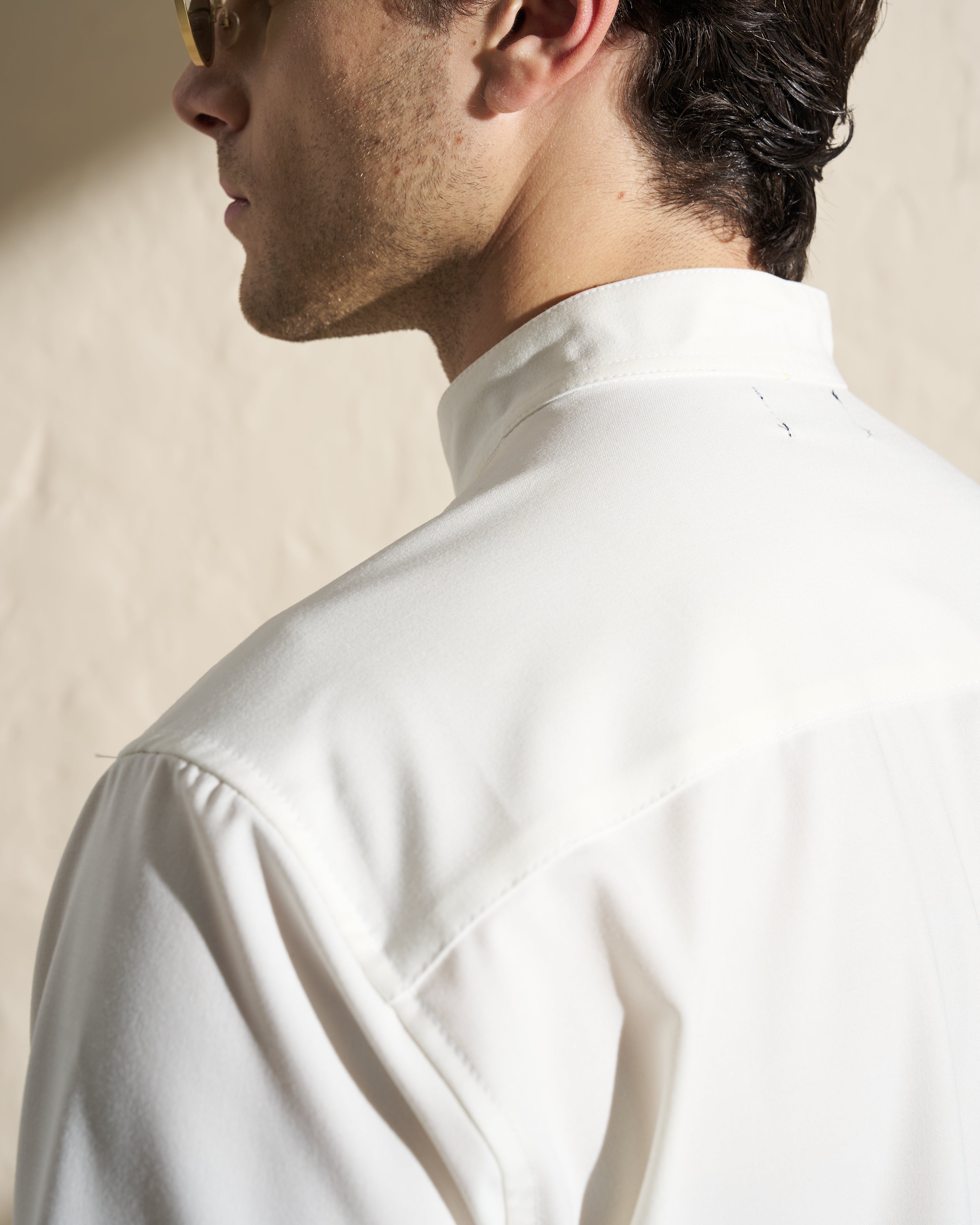 Minimal Band Collar Shirt