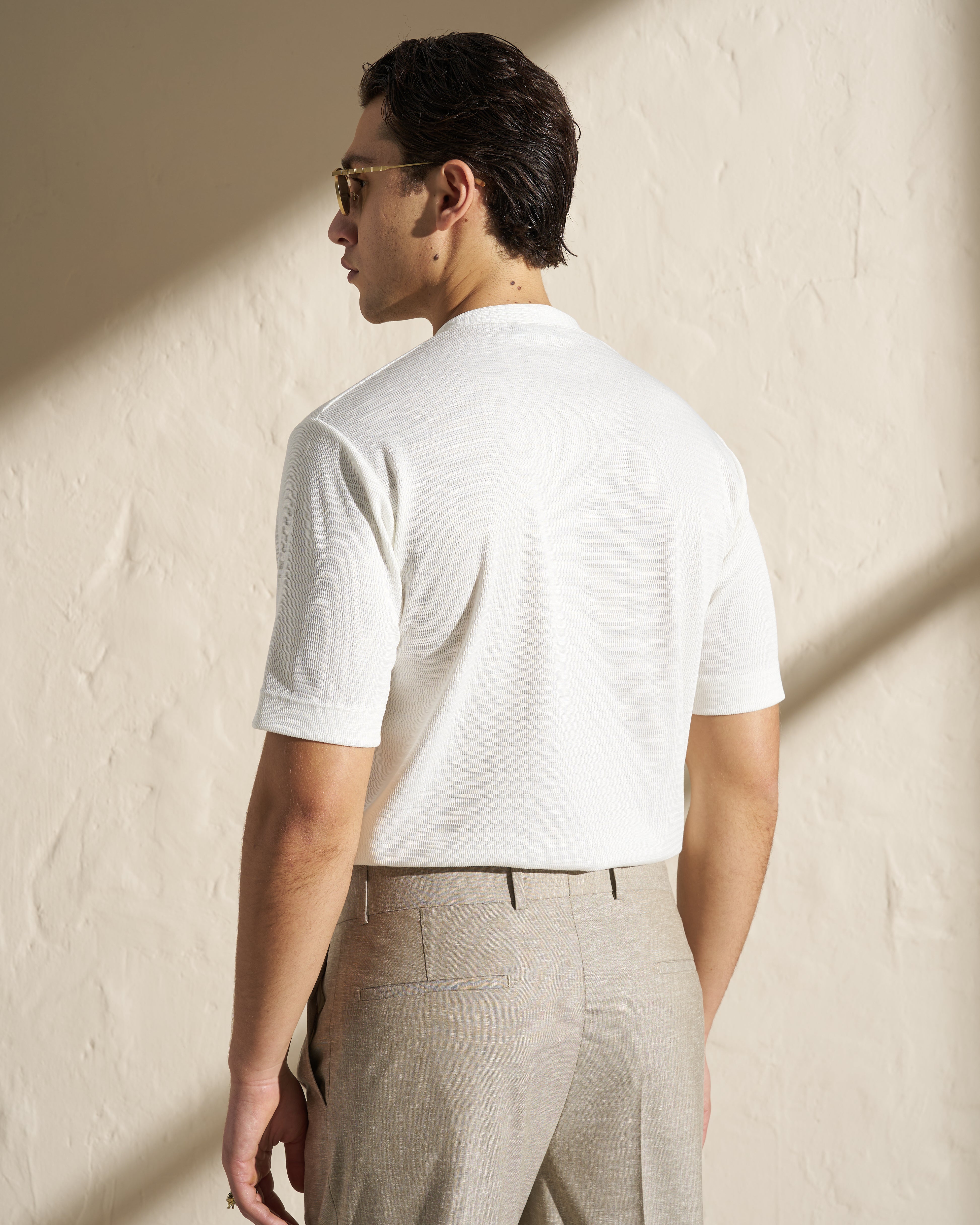 V-Neck Knitted T-Shirt