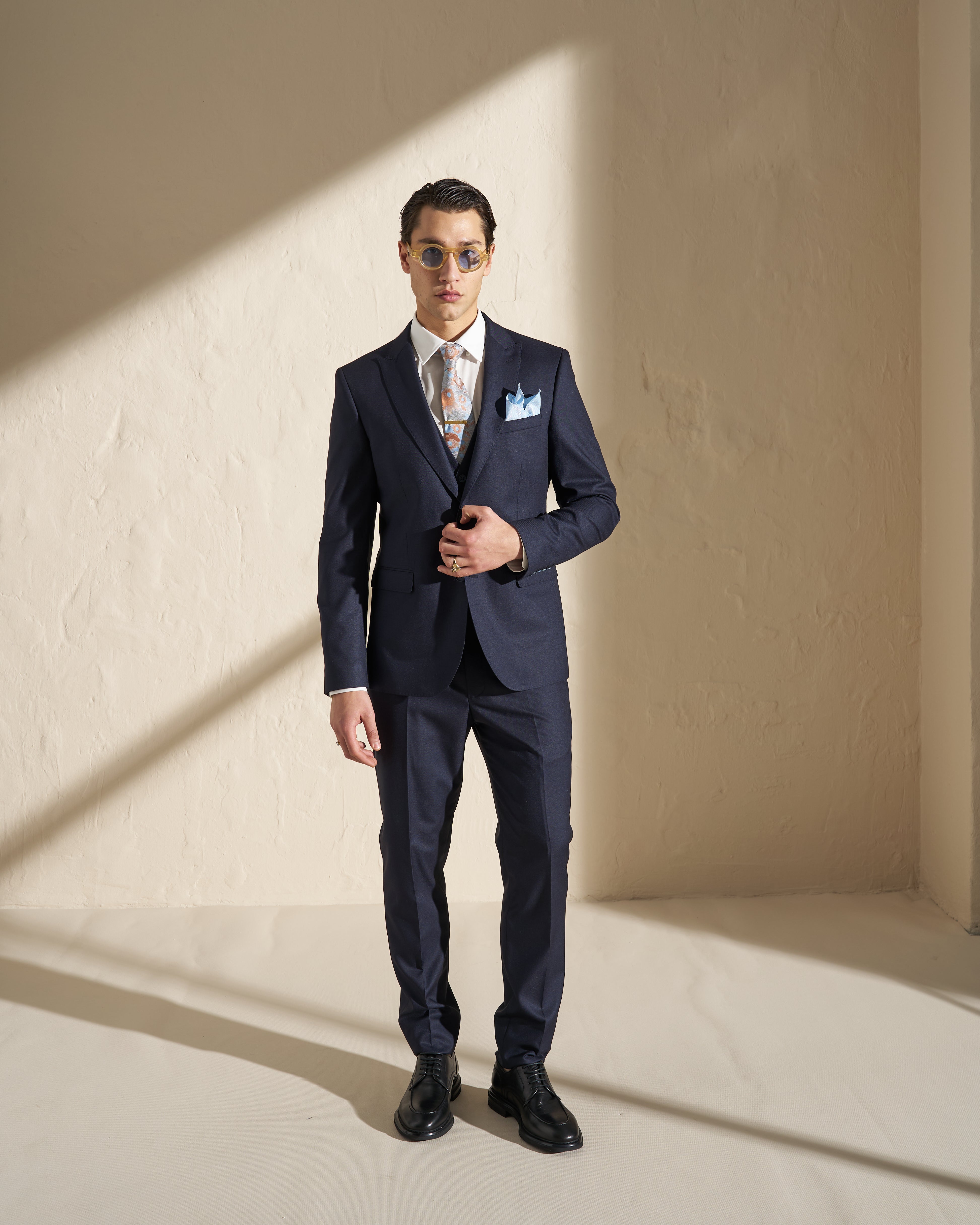 Men’s Three-Piece Suit – Navy