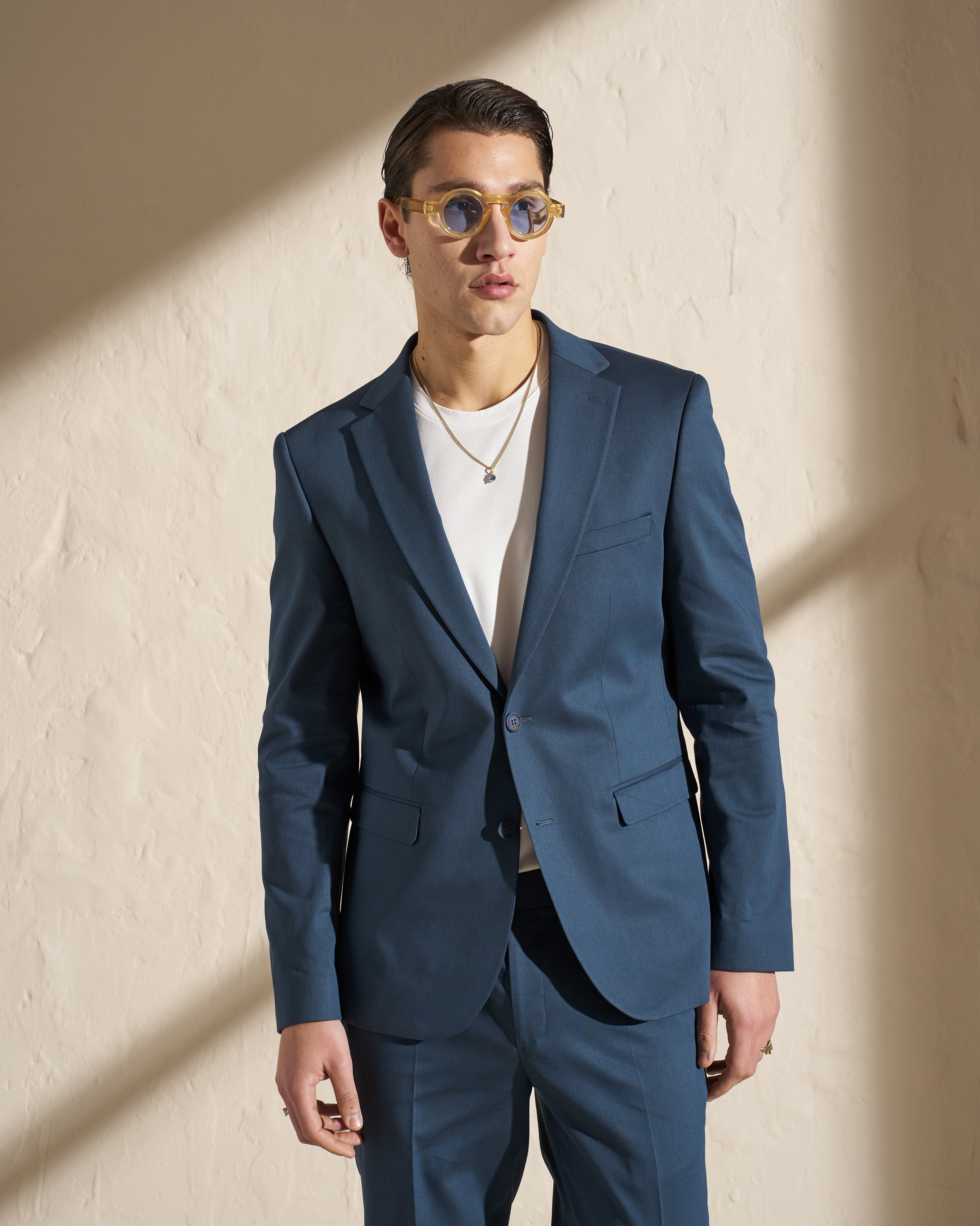 Modern Blue Tailored Suit