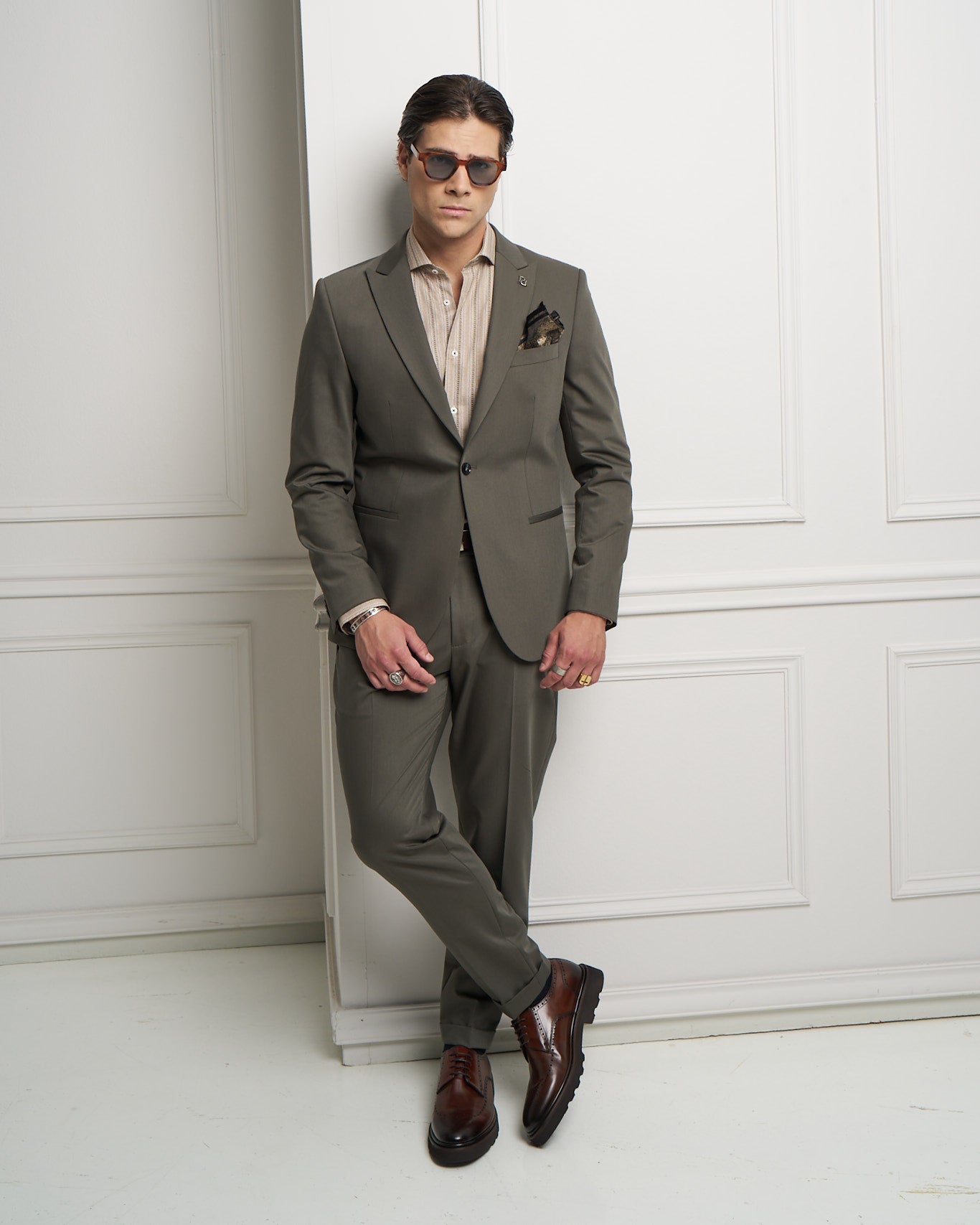 Olive Tailored Suit Jacket