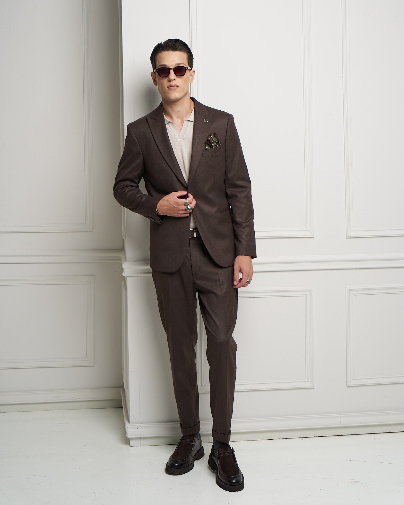 Brown Tailored Suit Jacket