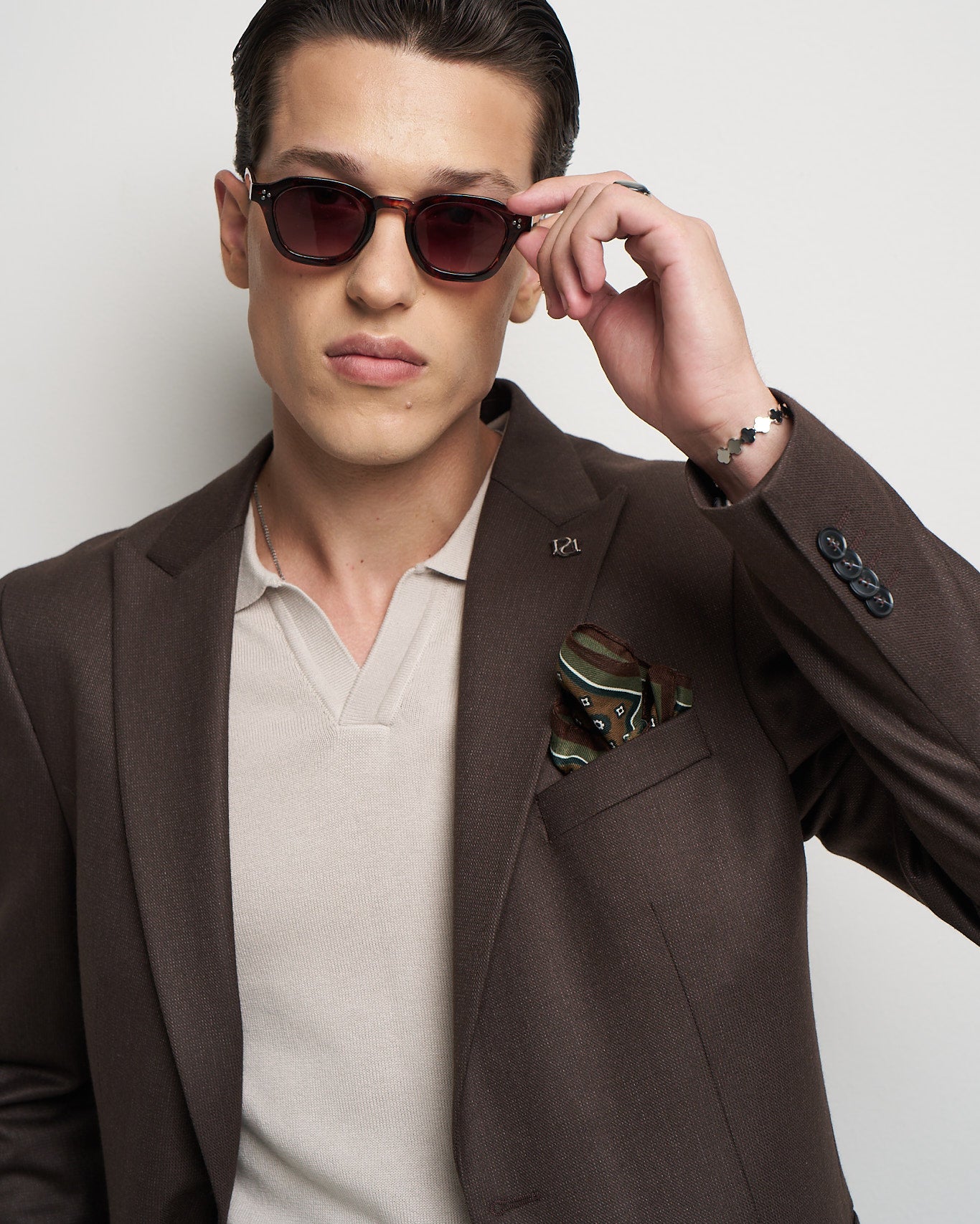 Brown Tailored Suit Jacket