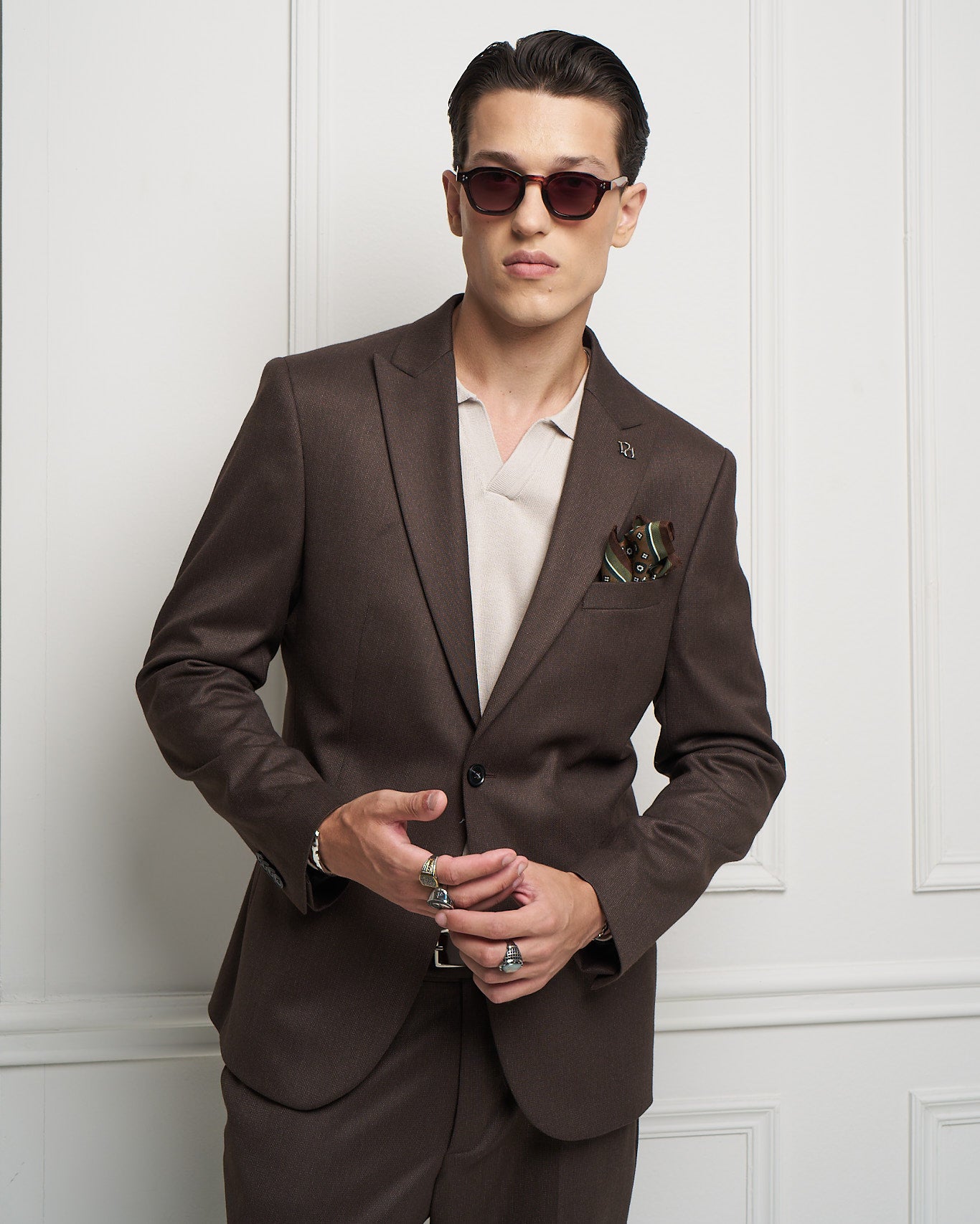 Brown Tailored Suit Jacket