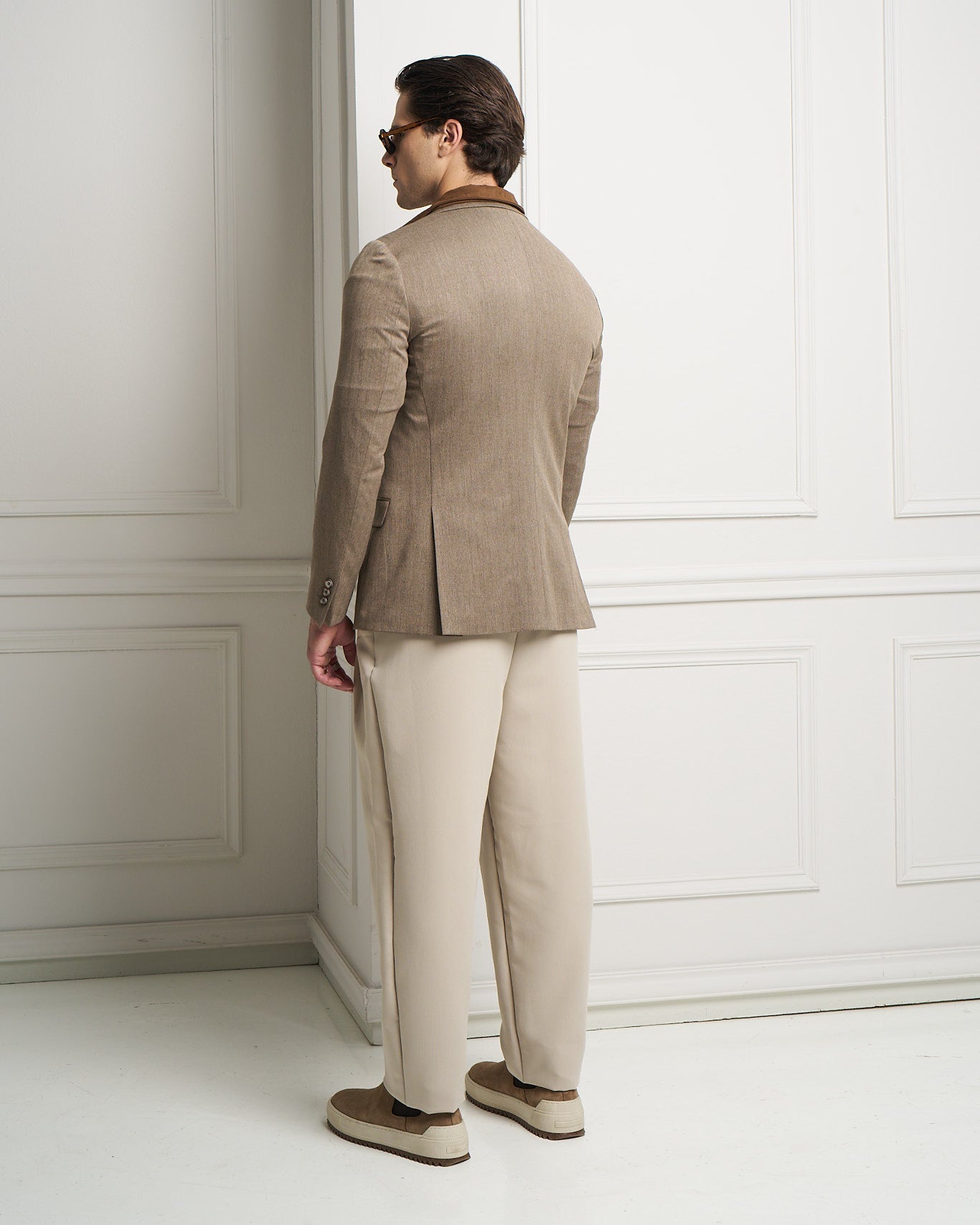 Layered Tailored Jacket with Removable Zip-Up Insert