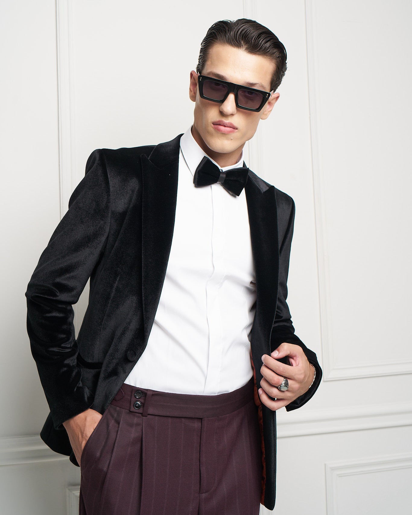 Black Velvet Tuxedo Jacket