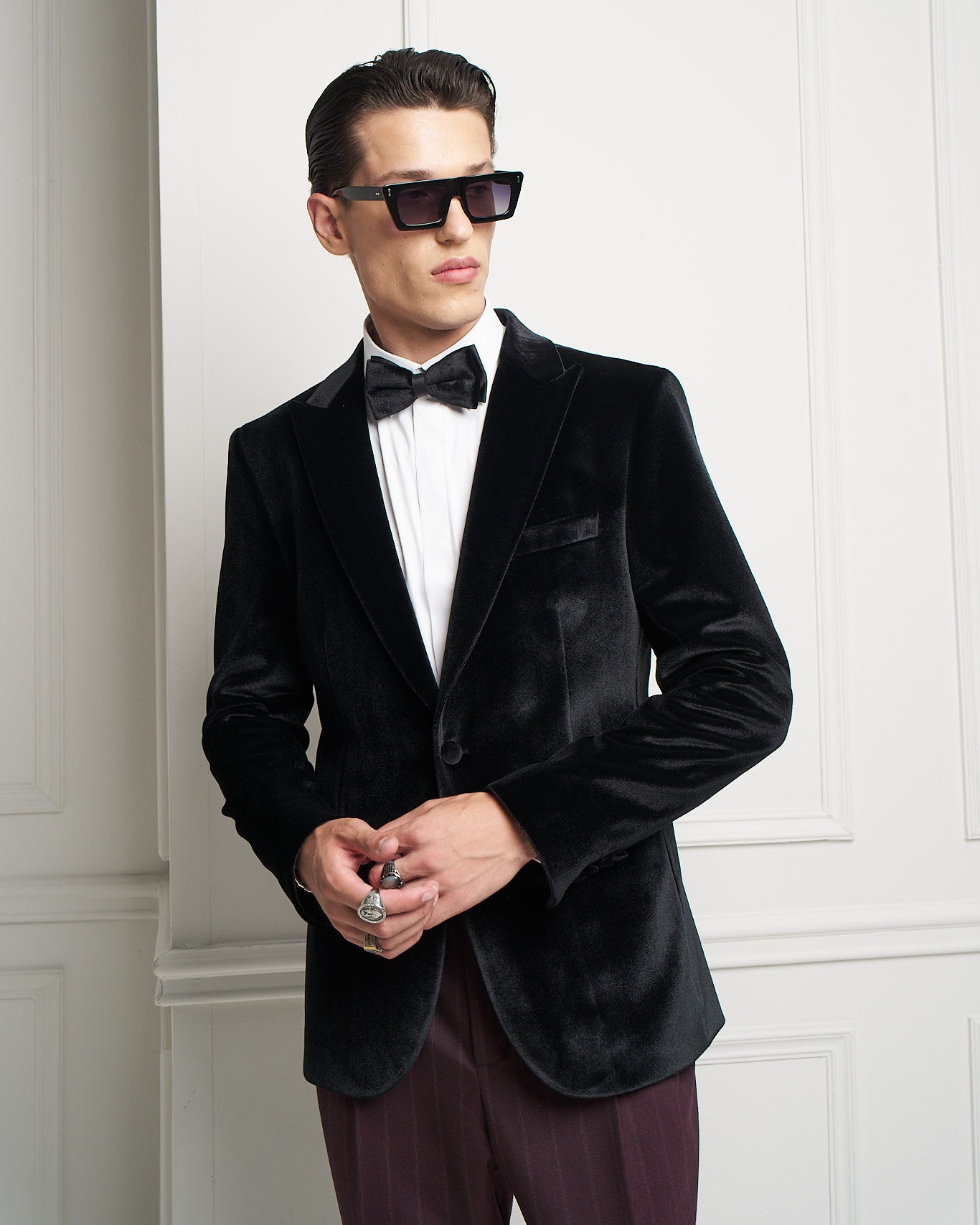 Black Velvet Tuxedo Jacket