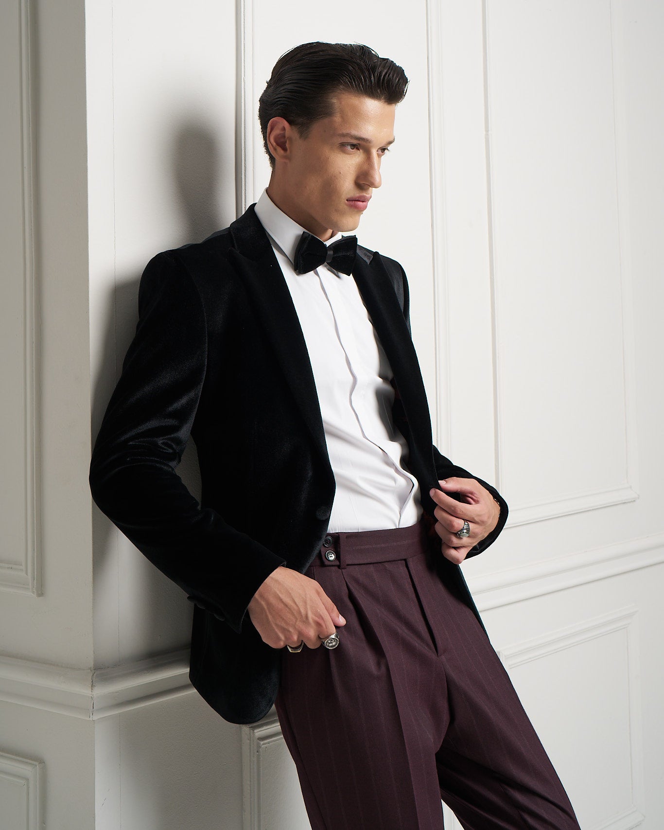 Black Velvet Tuxedo Jacket