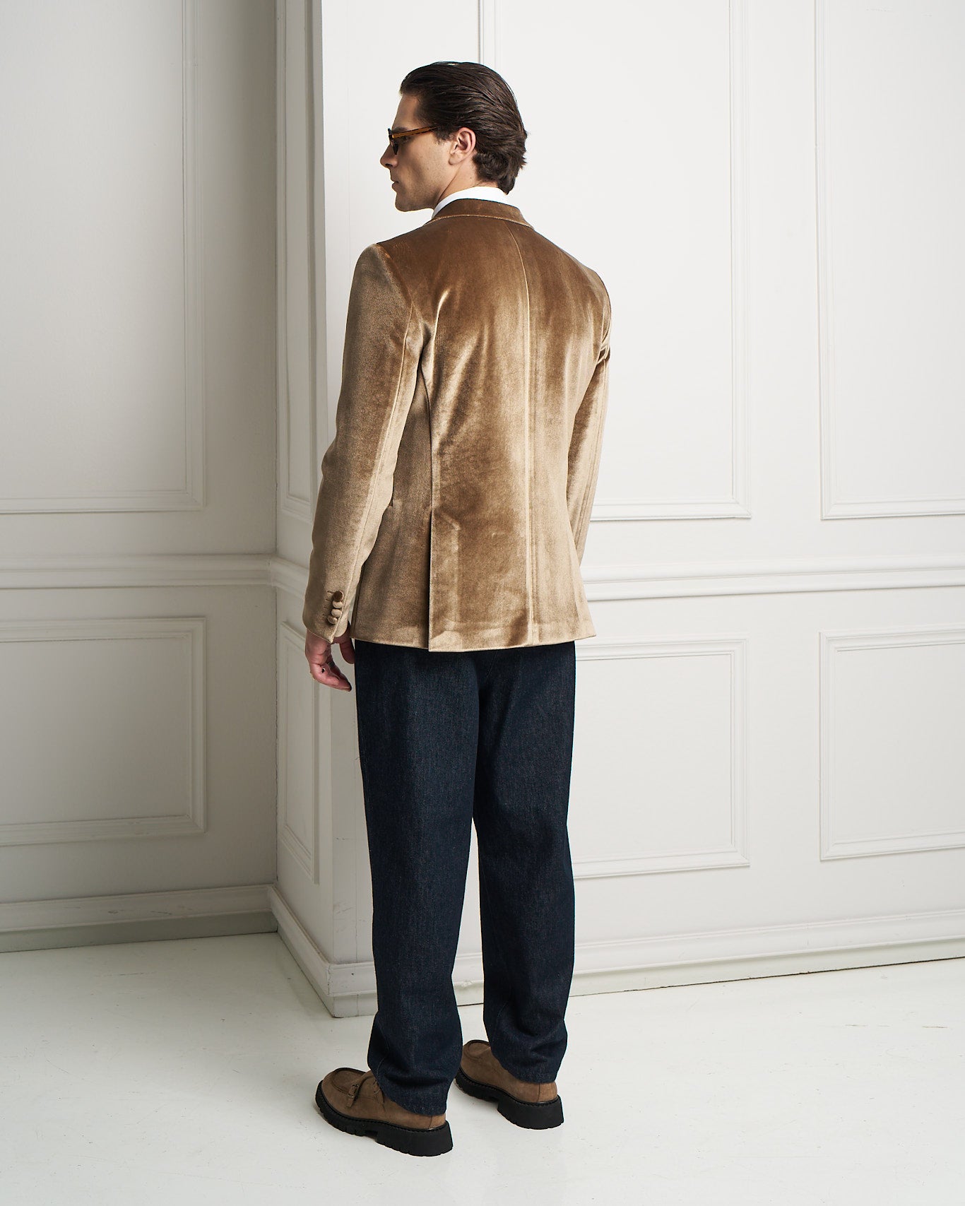 Bronze Velvet Tuxedo Jacket