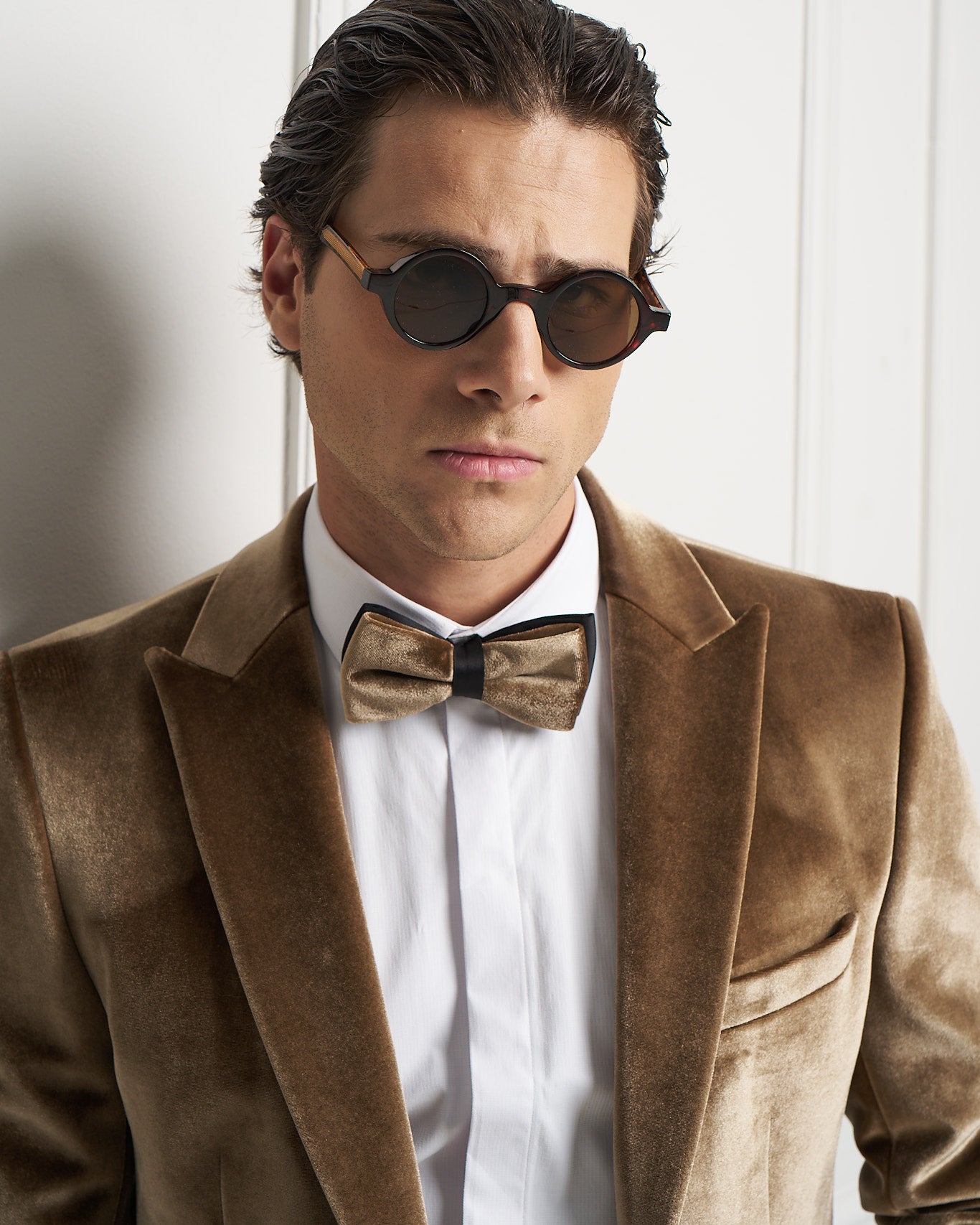 Bronze Velvet Tuxedo Jacket