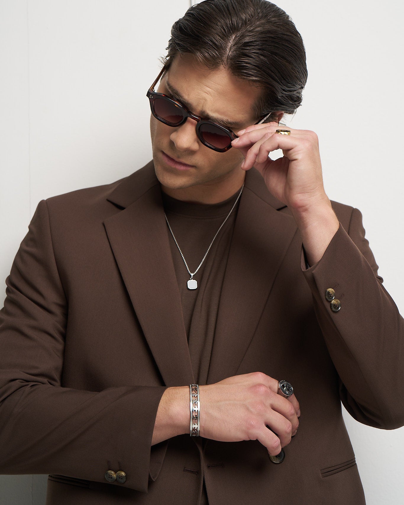 Brown Double-Breasted Jacket