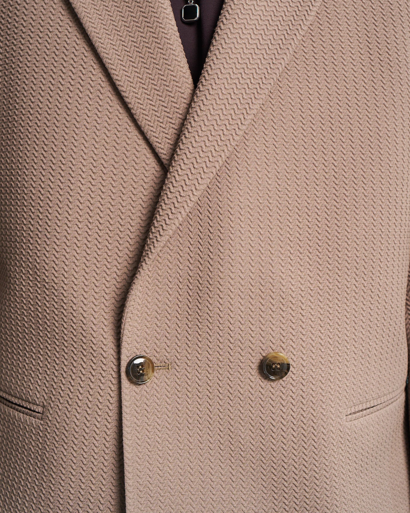 Fango Textured Double-Breasted Jacket