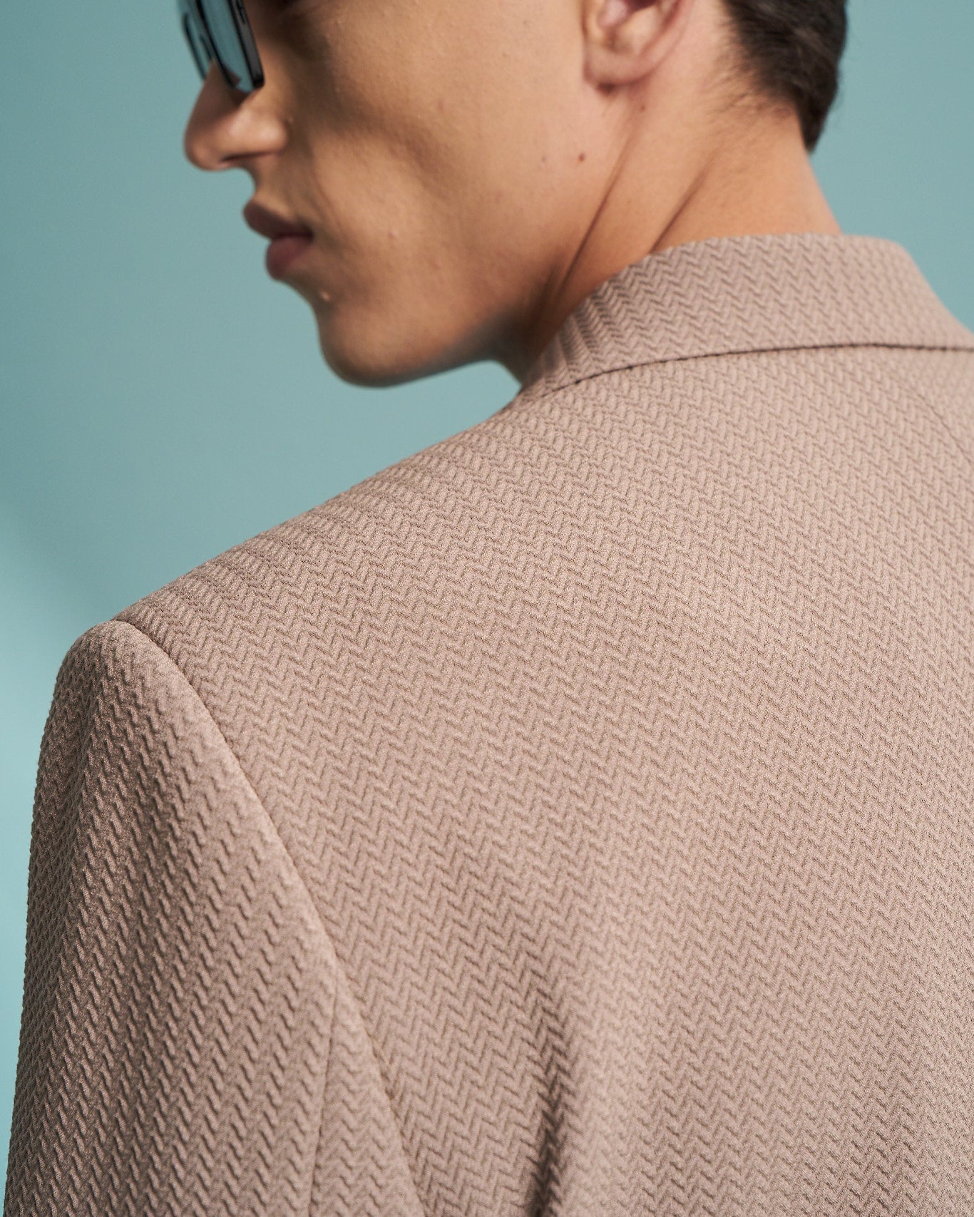 Fango Textured Double-Breasted Jacket