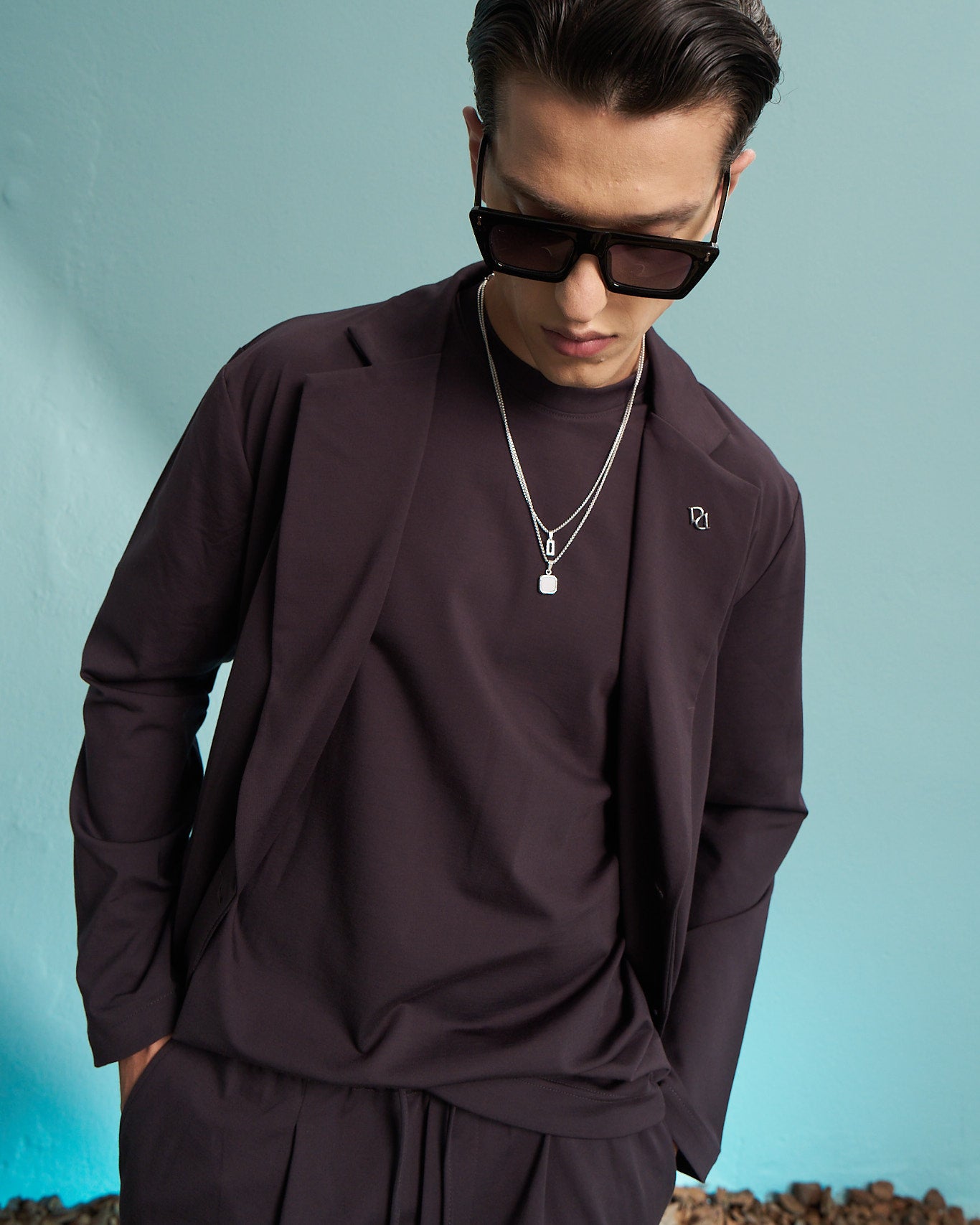 Espresso Relaxed Single-Breasted Jacket