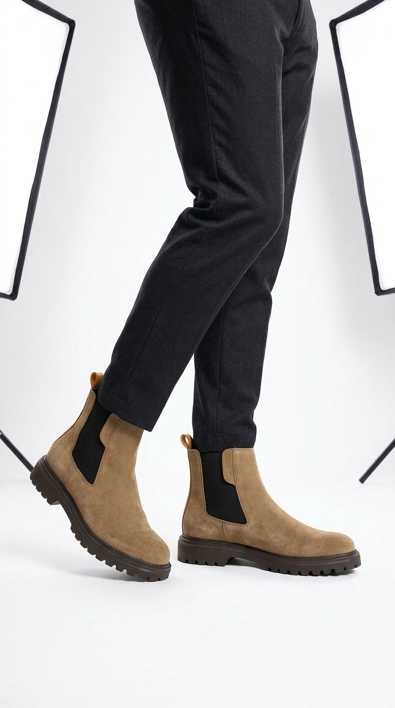 Suede Chelsea Boot - Sand
