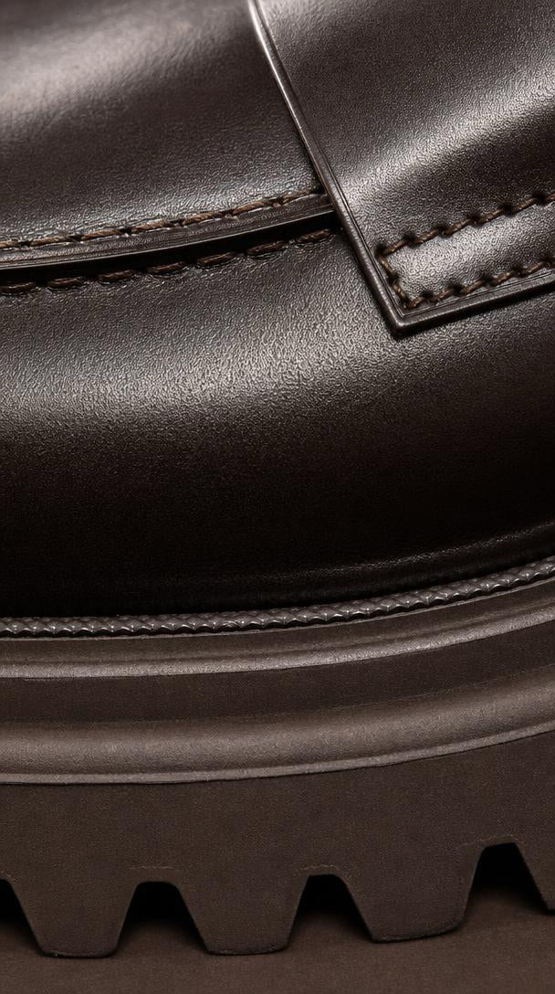 Leather Penny Loafer - Dark Brown
