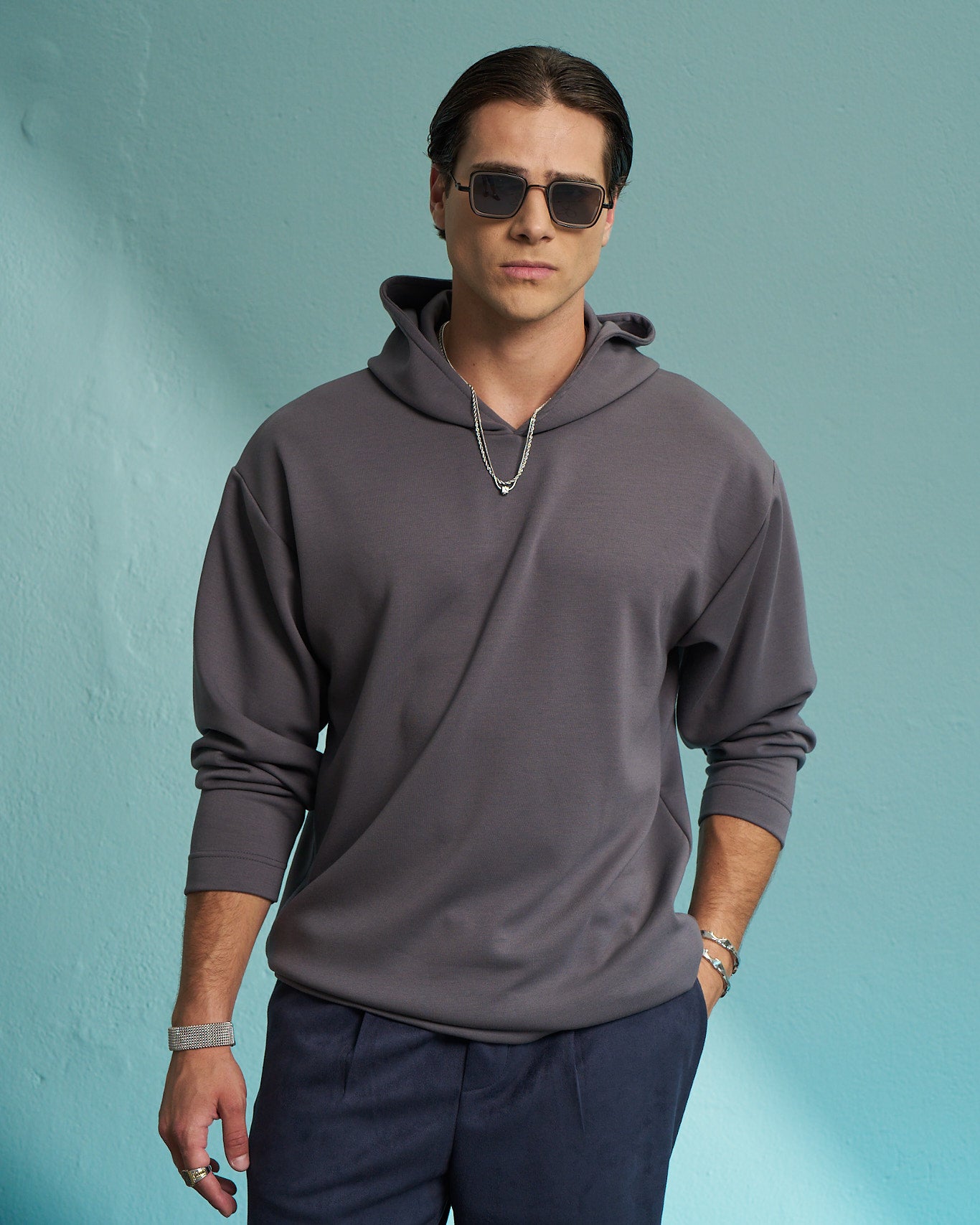 Grey Premium Oversized Hoodie